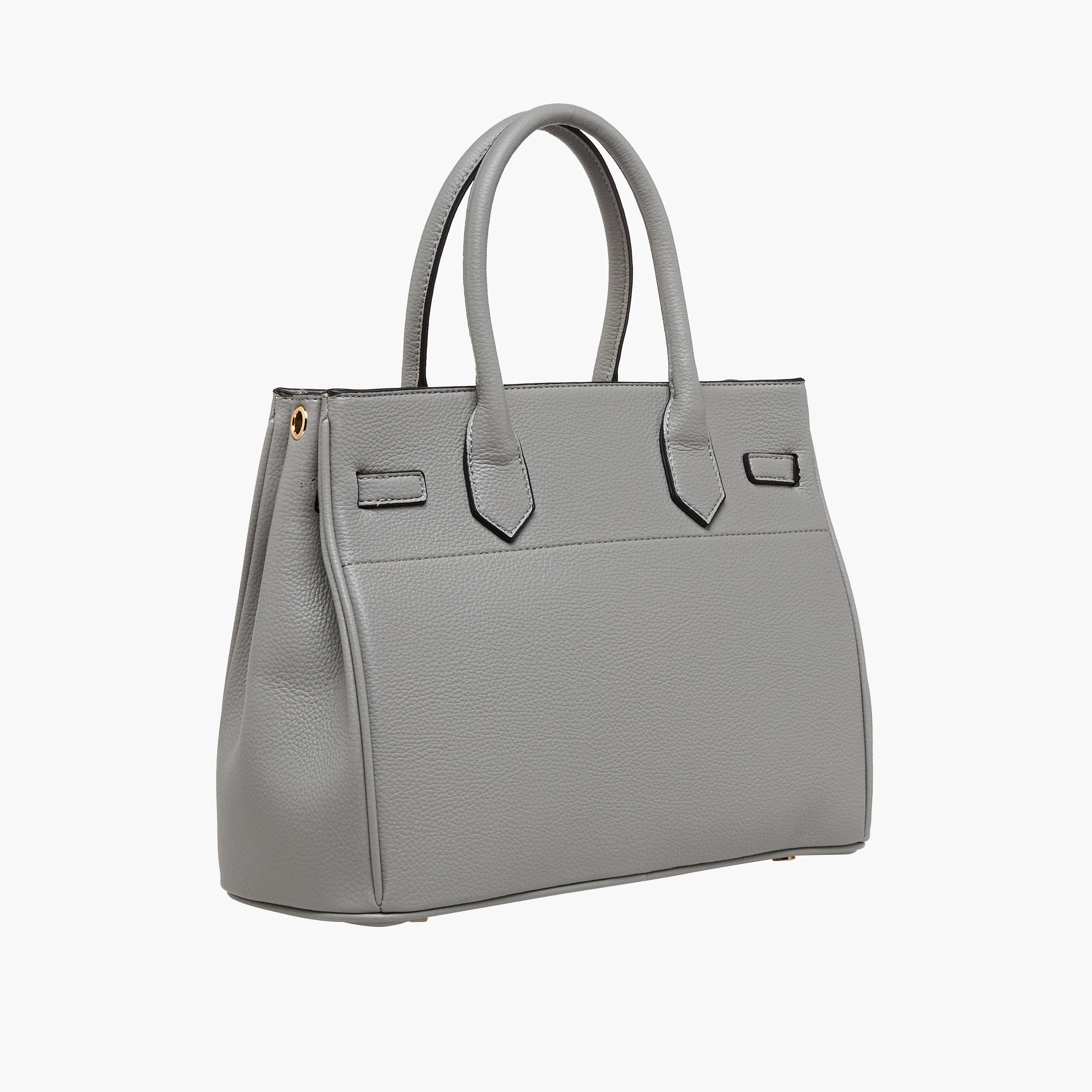 Celeste Solid Tote Bag with Double Handle and Zip Closure-women-bagsandwallets-handbags-image-4