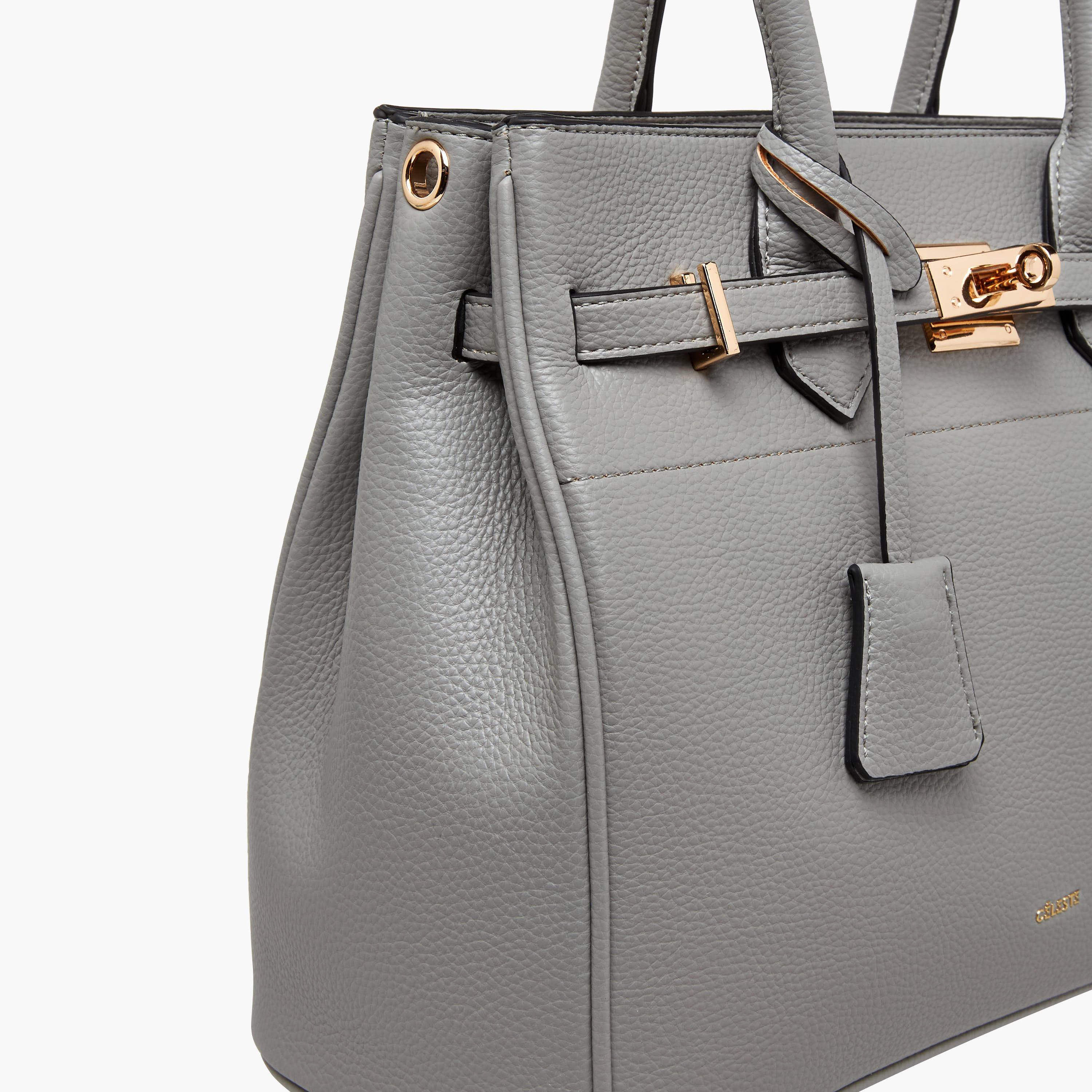 Celeste Solid Tote Bag with Double Handle and Zip Closure-women-bagsandwallets-handbags-image-6