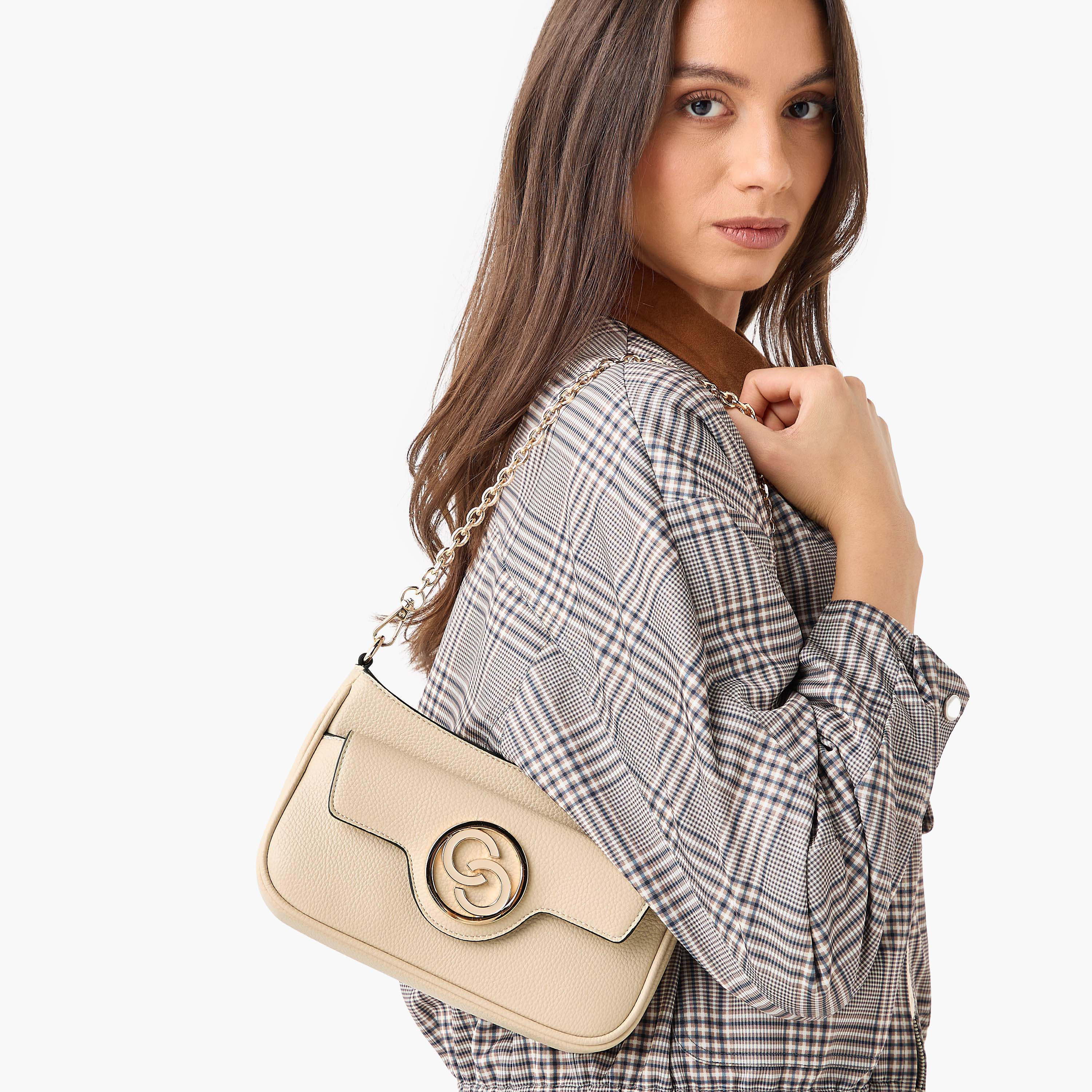 Celeste Logo Accent Crossbody Bag with Zip Closure-women-bagsandwallets-handbags-image-2
