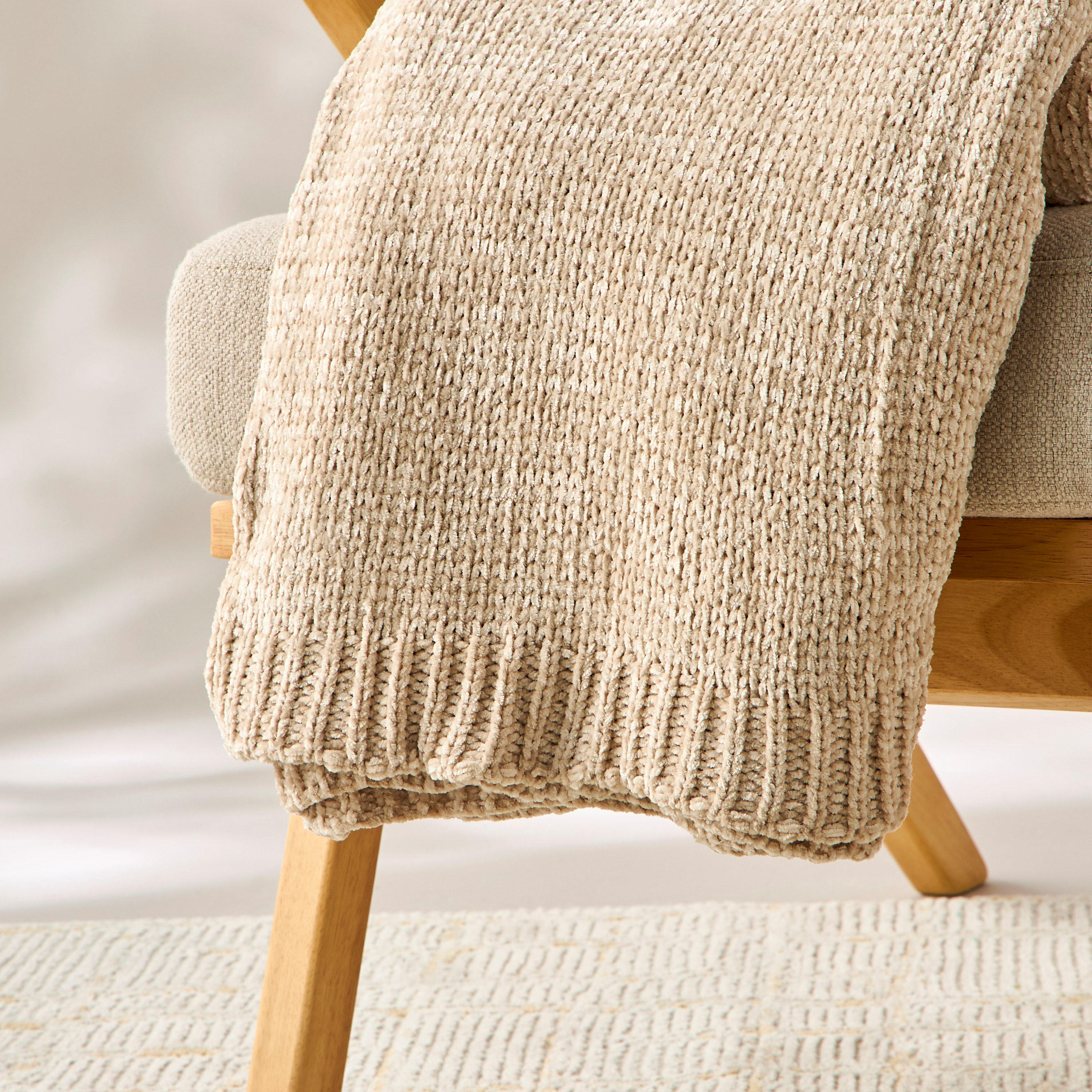 Knitted Chenille Throw - 127x152 cms-household-cushionsandthrows-throwsandblankets-throws-image-4