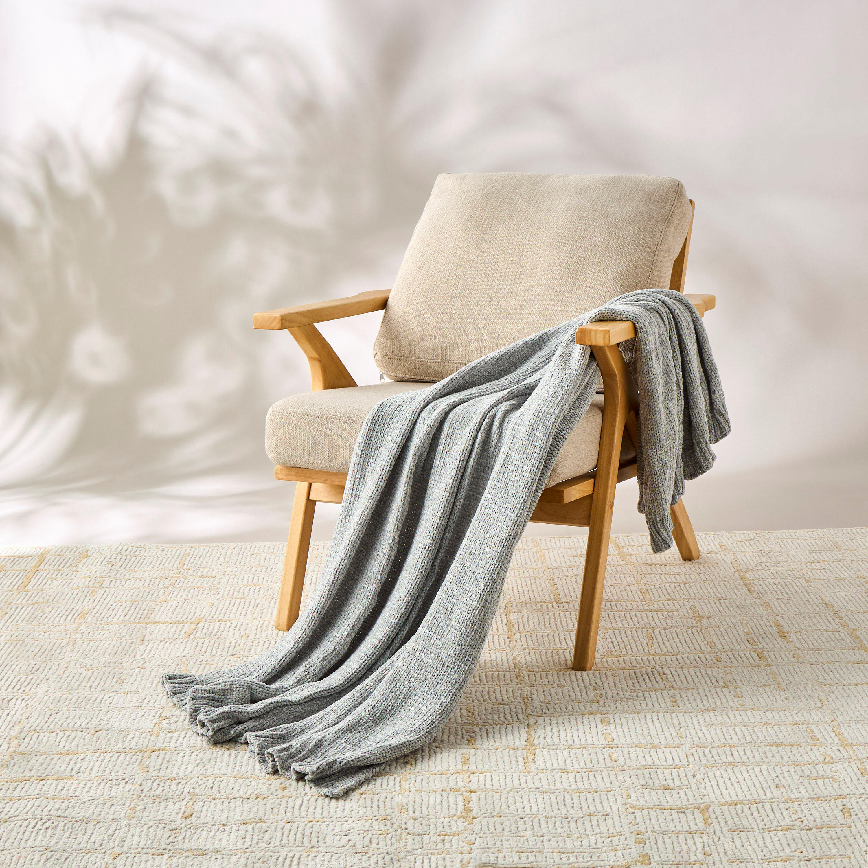 Knitted Chenille Throw - 127x152 cms-household-cushionsandthrows-throwsandblankets-throws-image-2