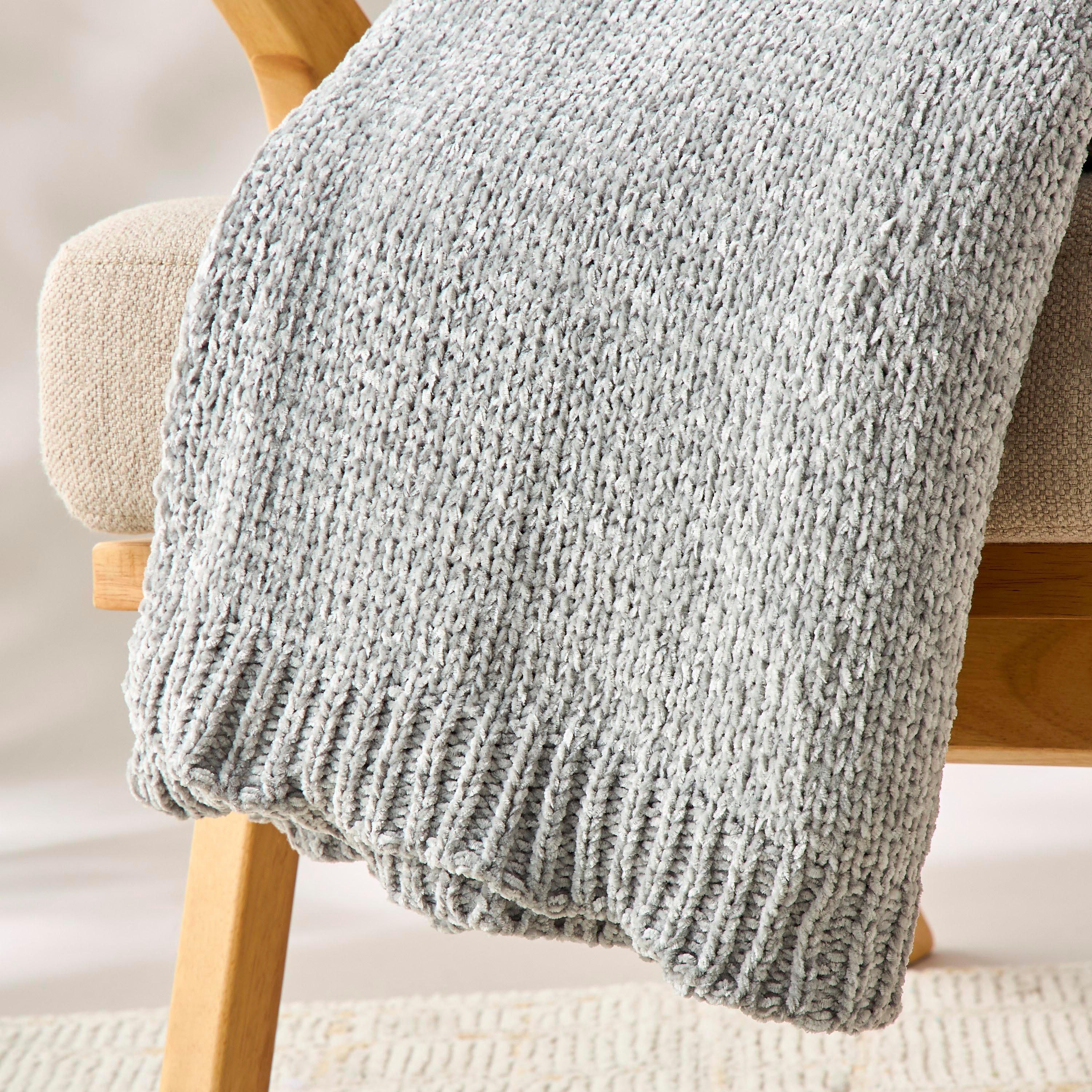 Knitted Chenille Throw - 127x152 cms-household-cushionsandthrows-throwsandblankets-throws-image-4
