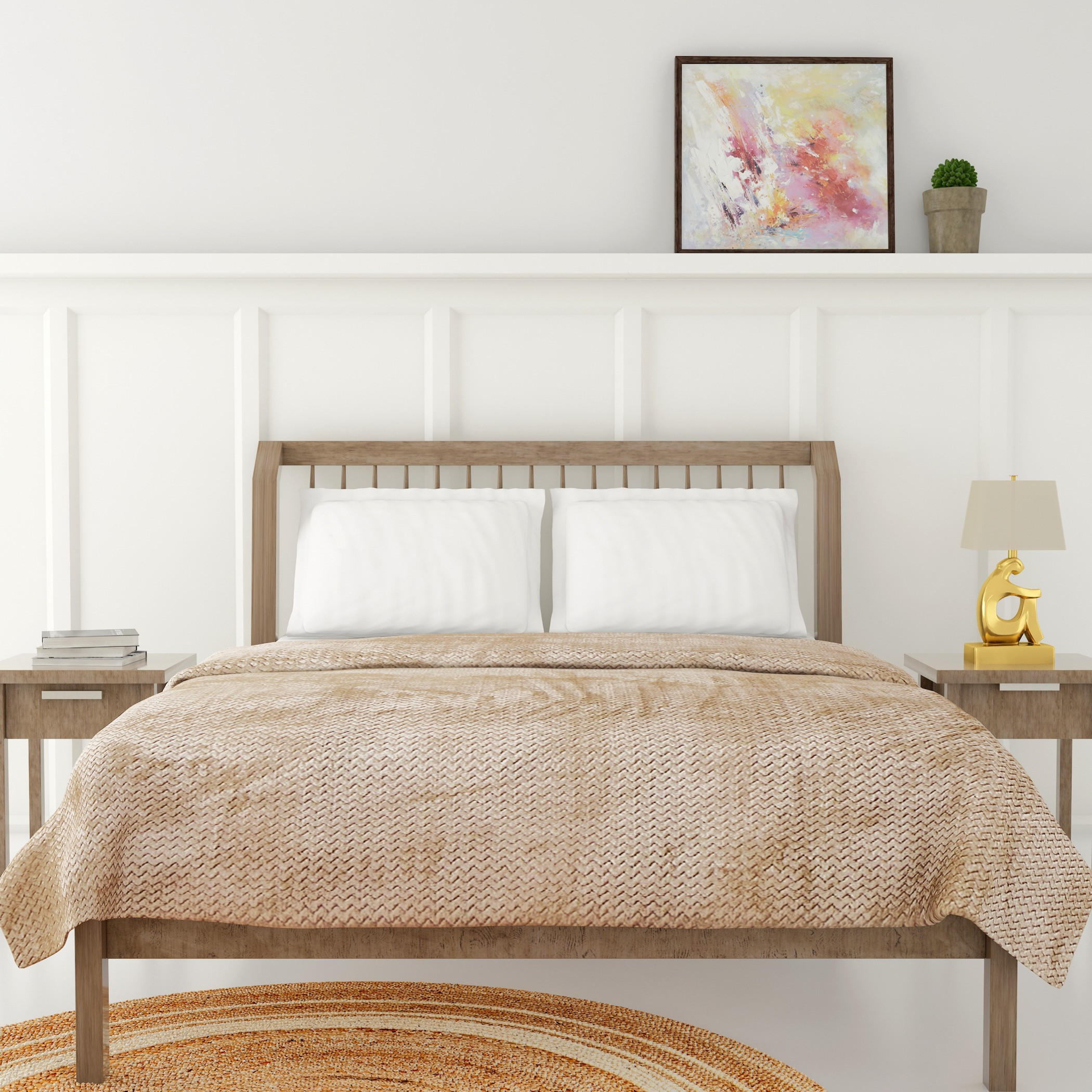 Chevron Texture Jacquard Blanket - 150x200 cms-household-cushionsandthrows-throwsandblankets-blankets-image-1