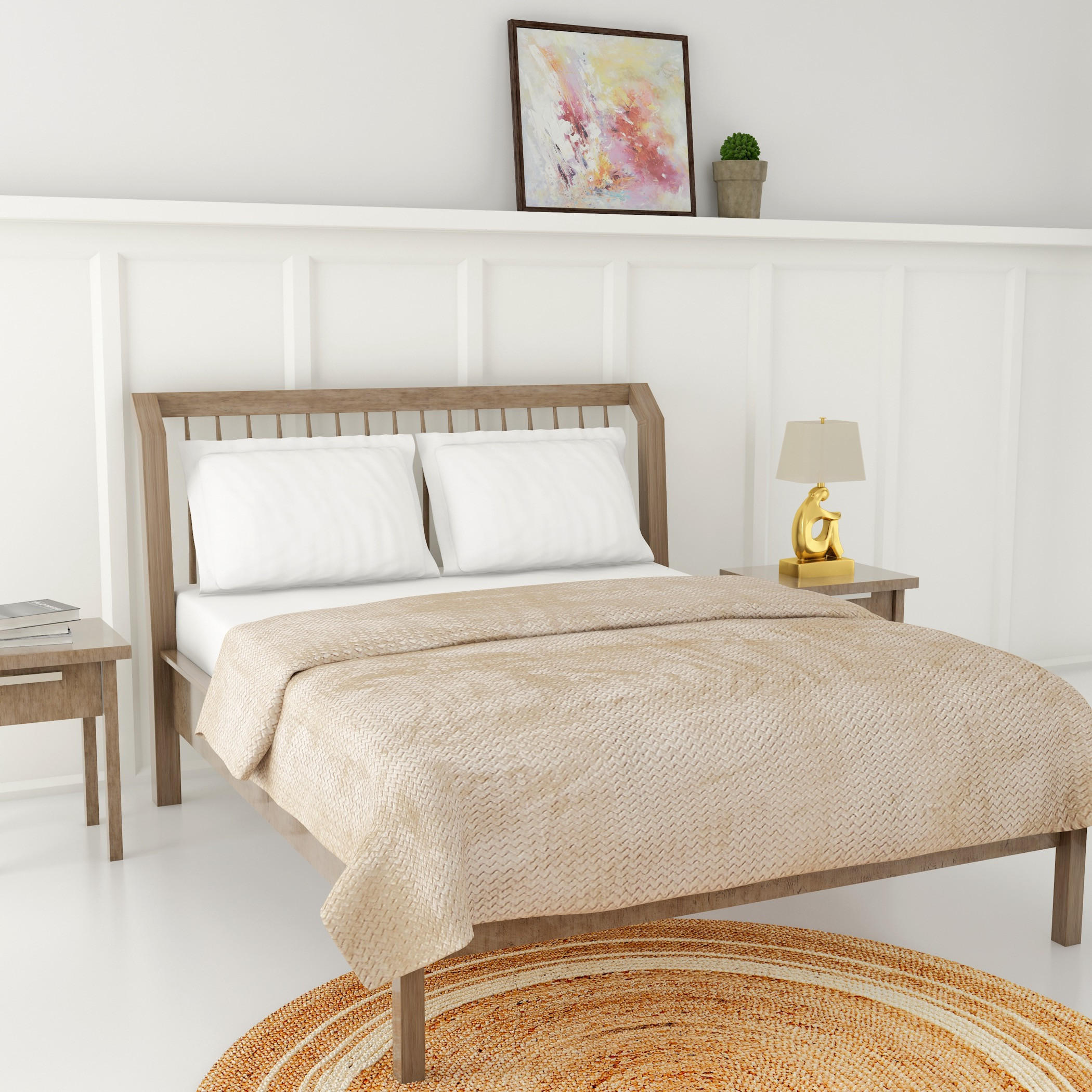 Chevron Texture Jacquard Blanket - 150x200 cms-household-bedding-blankets-image-2