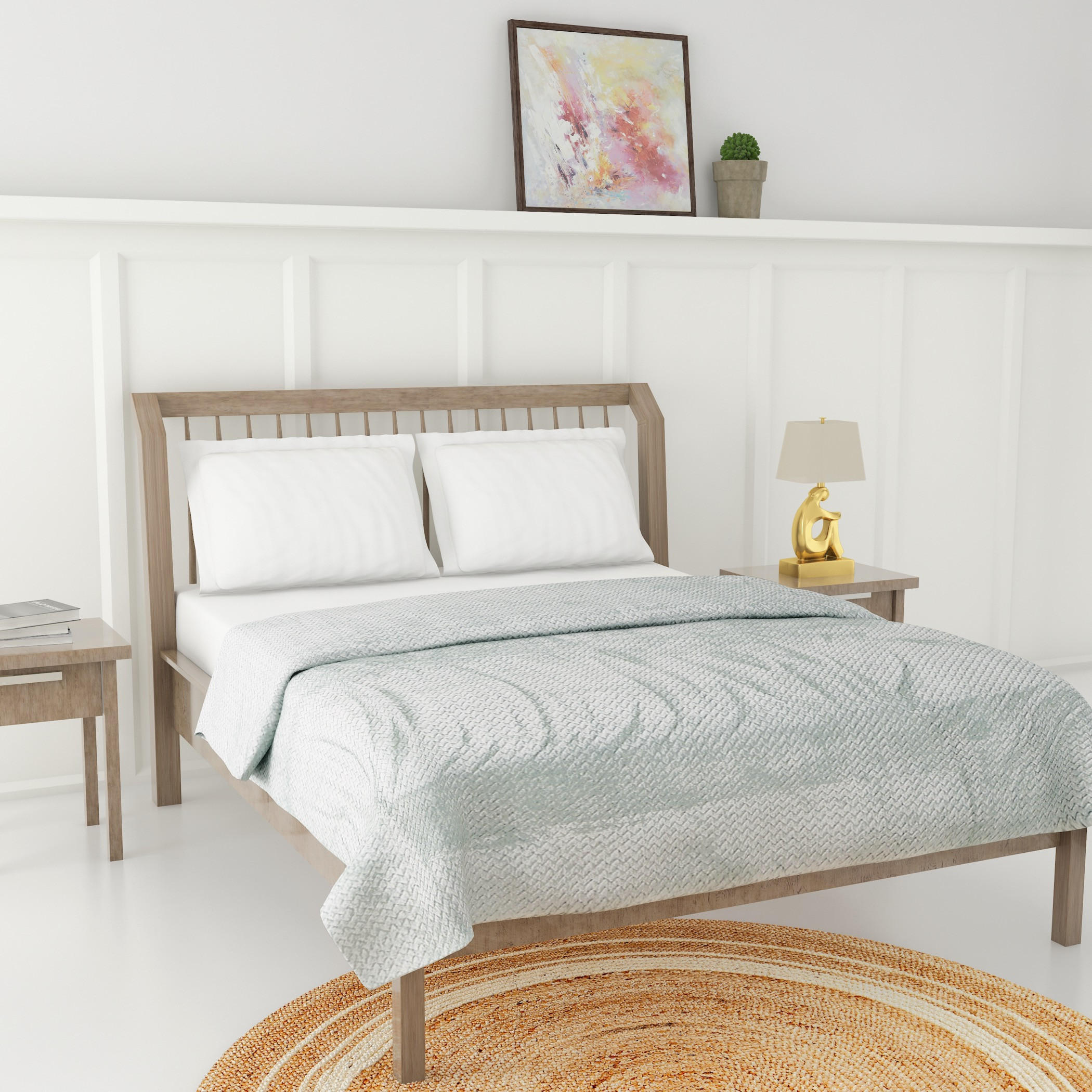بطانية جاكار شيفرون مخملية بارزة الملمس من لكجيري - 150x200 سم-household-bedding-blankets-image-2