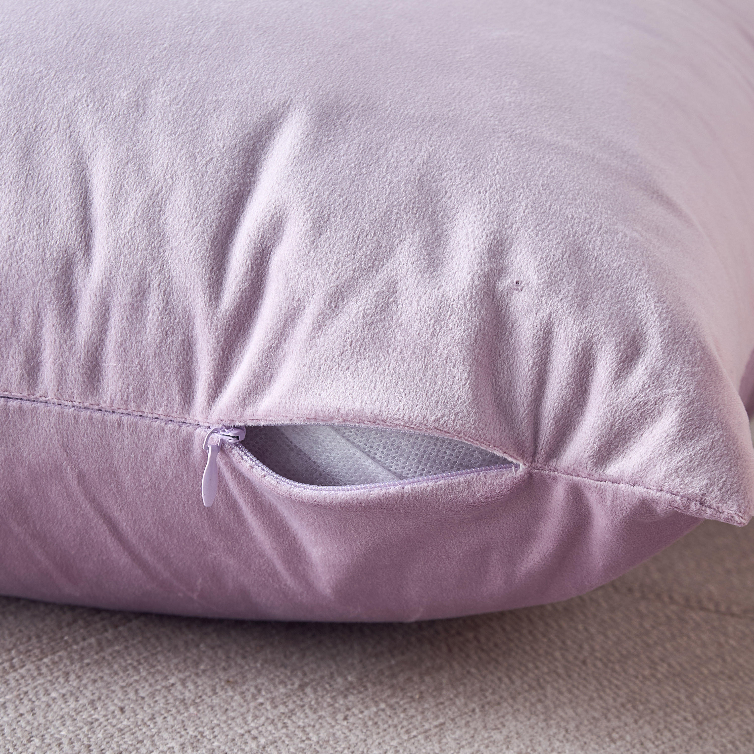 Velvet Textured Decorative Filled Cushion - 45x45 cms-household-cushionsandthrows-filledcushions-decorativecushions-image-4