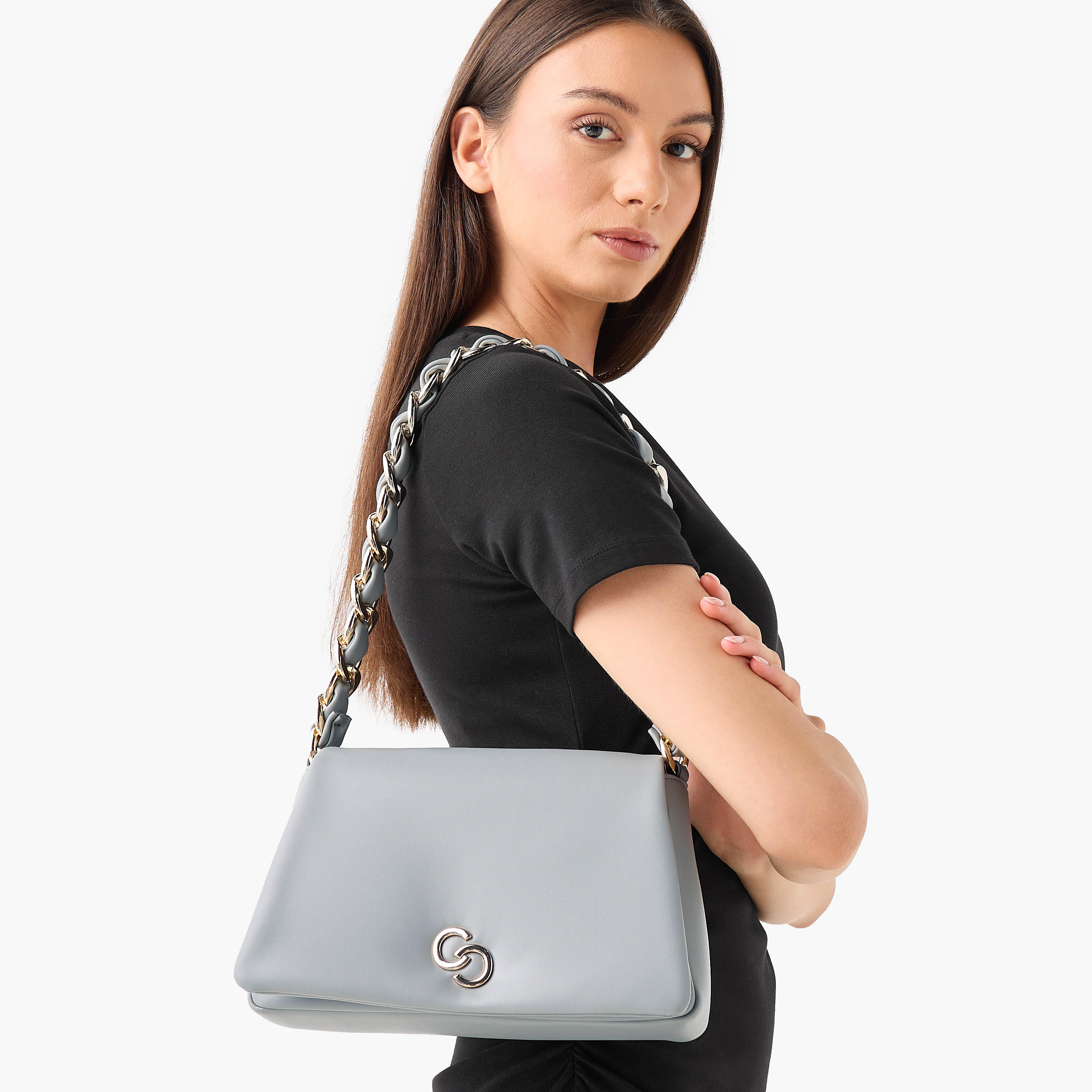Celeste Solid Shoulder Bag with Chain Accent-women-bagsandwallets-handbags-image-2