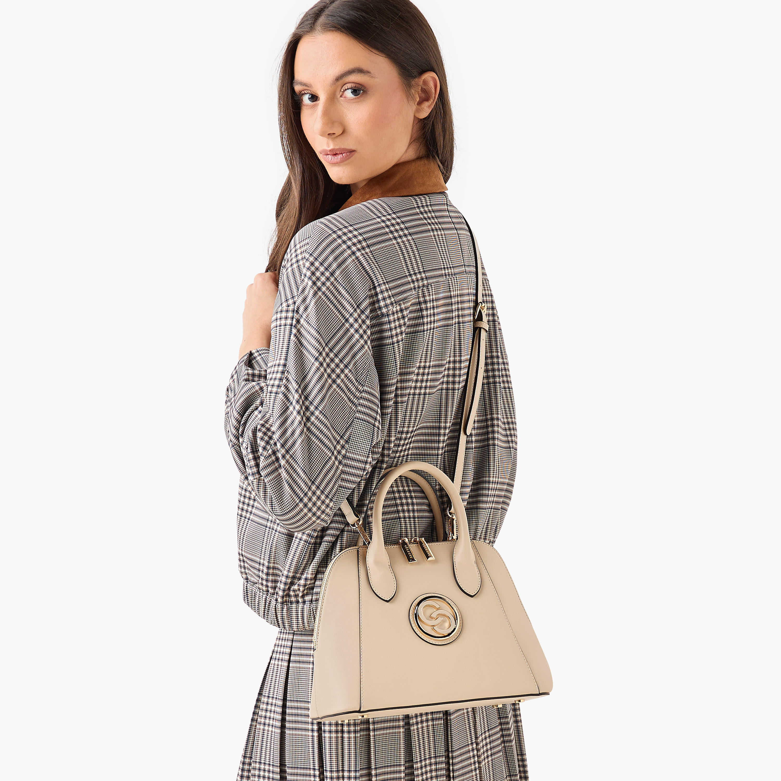 Celeste Logo Accent Tote Bag with Handle and Zip Closure-women-bagsandwallets-handbags-image-8