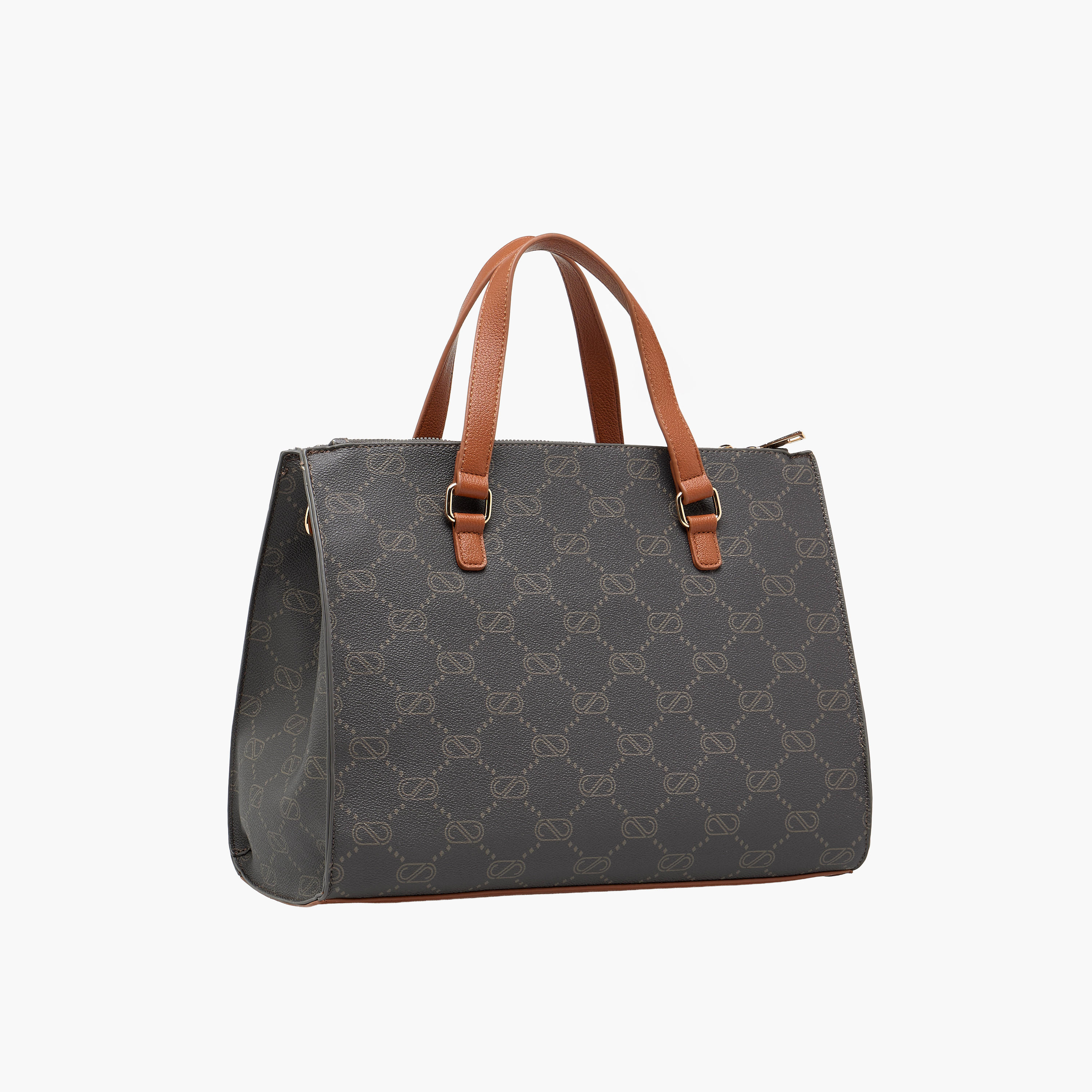 شنطة توتي بطبعات مونوجرام مع محفظة من ساشا-women-bagsandwallets-handbags-image-4