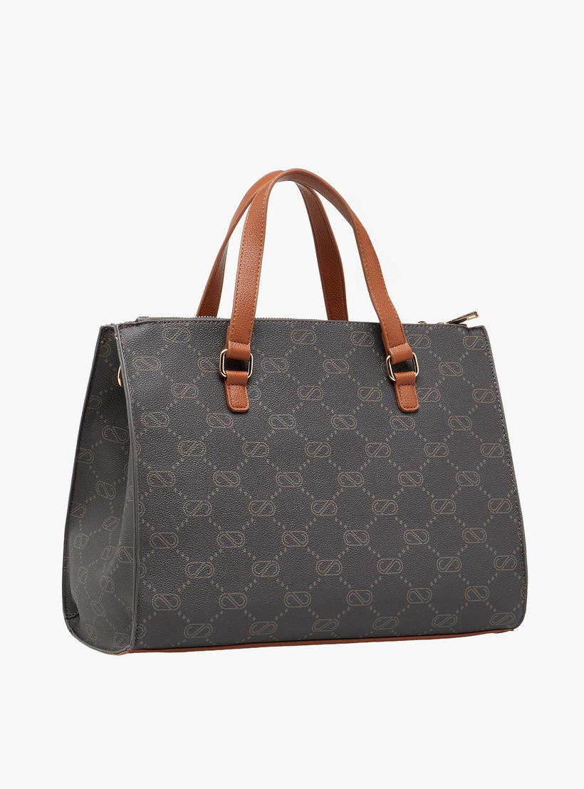 شنطة توتي بطبعات مونوجرام مع محفظة من ساشا-women-bagsandwallets-handbags-image-4