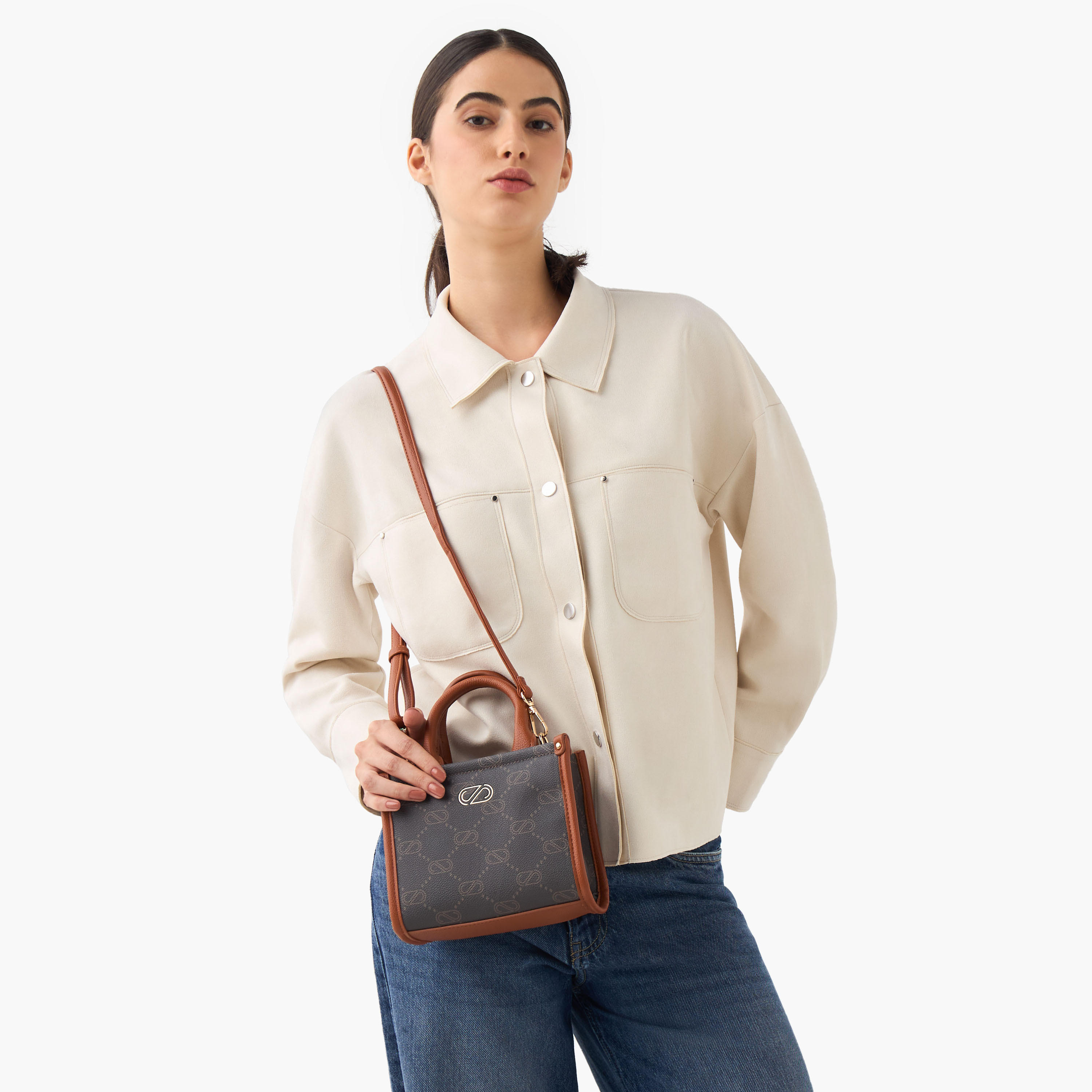 Sasha Monogram Print Crossbody Bag with Detachable Strap-women-bagsandwallets-handbags-image-2