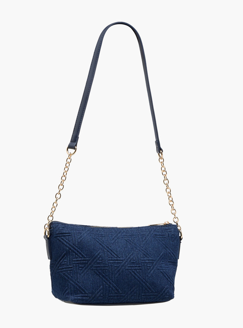 Sasha Textured Crossbody Bag with Chain Detail Strap-women-bagsandwallets-handbags-image-4