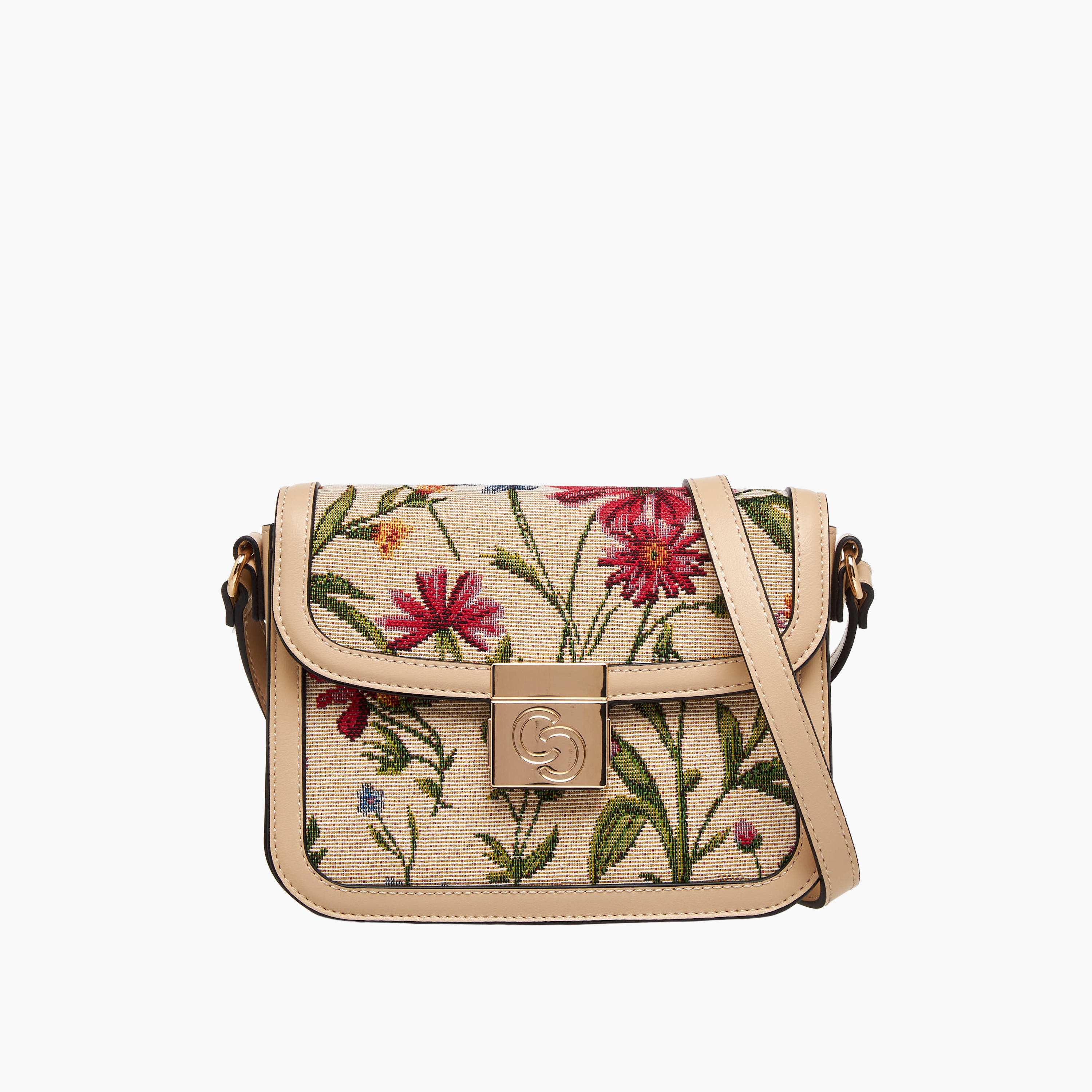 Celeste Floral Embroidered Crossbody Bag with Button Closure-women-bagsandwallets-handbags-image-1