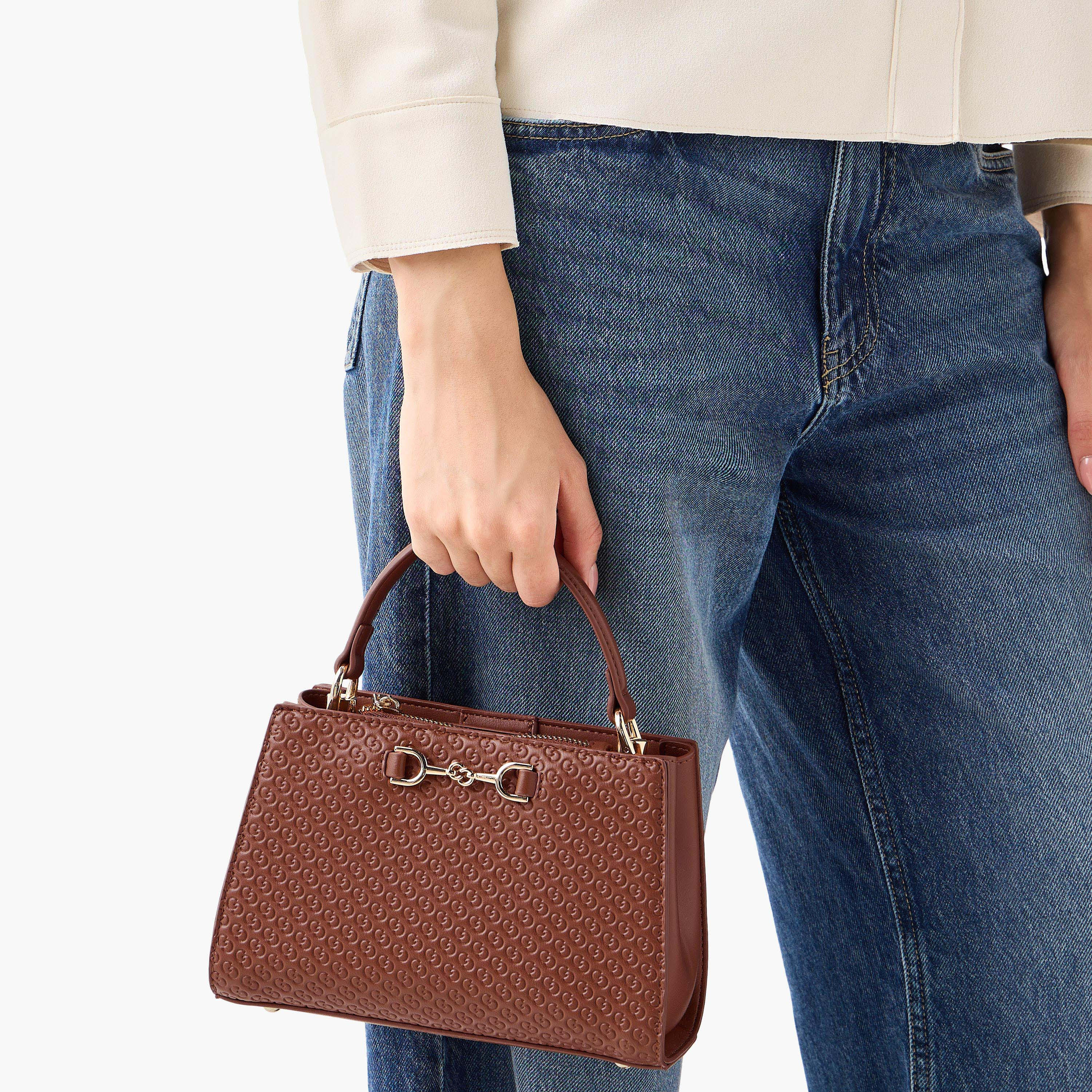 Celeste Monogram Embossed Tote Bag with Handle-women-bagsandwallets-handbags-image-2