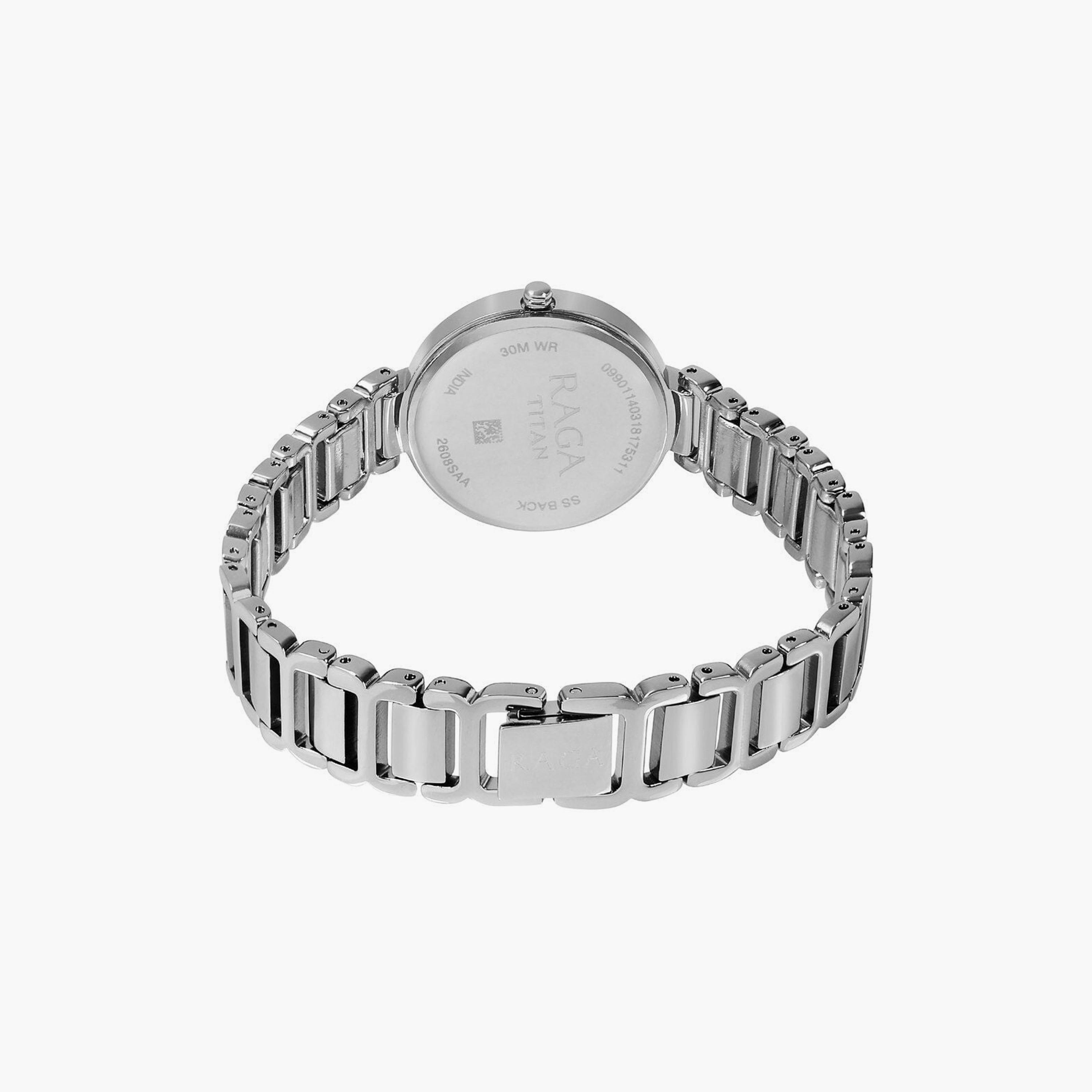 Titan Women's 29 MM Silver Analog Stainless Steel Watch | 2608SM01-women-watchesandjewellery-watches-image-3