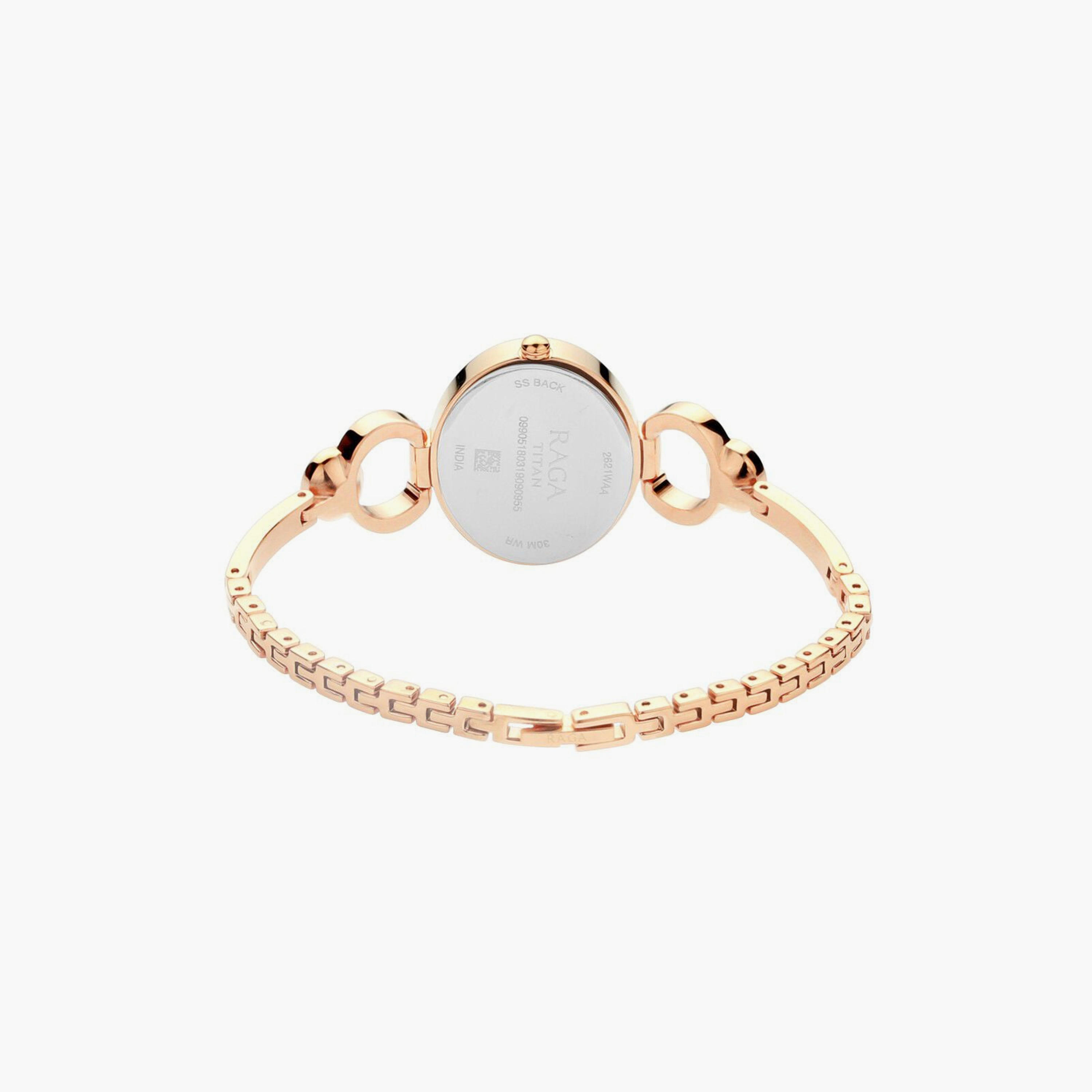 Titan Women's 30 MM Rose Gold Analog Stainless Steel Watch | 2621WM01-women-watchesandjewellery-watches-image-3