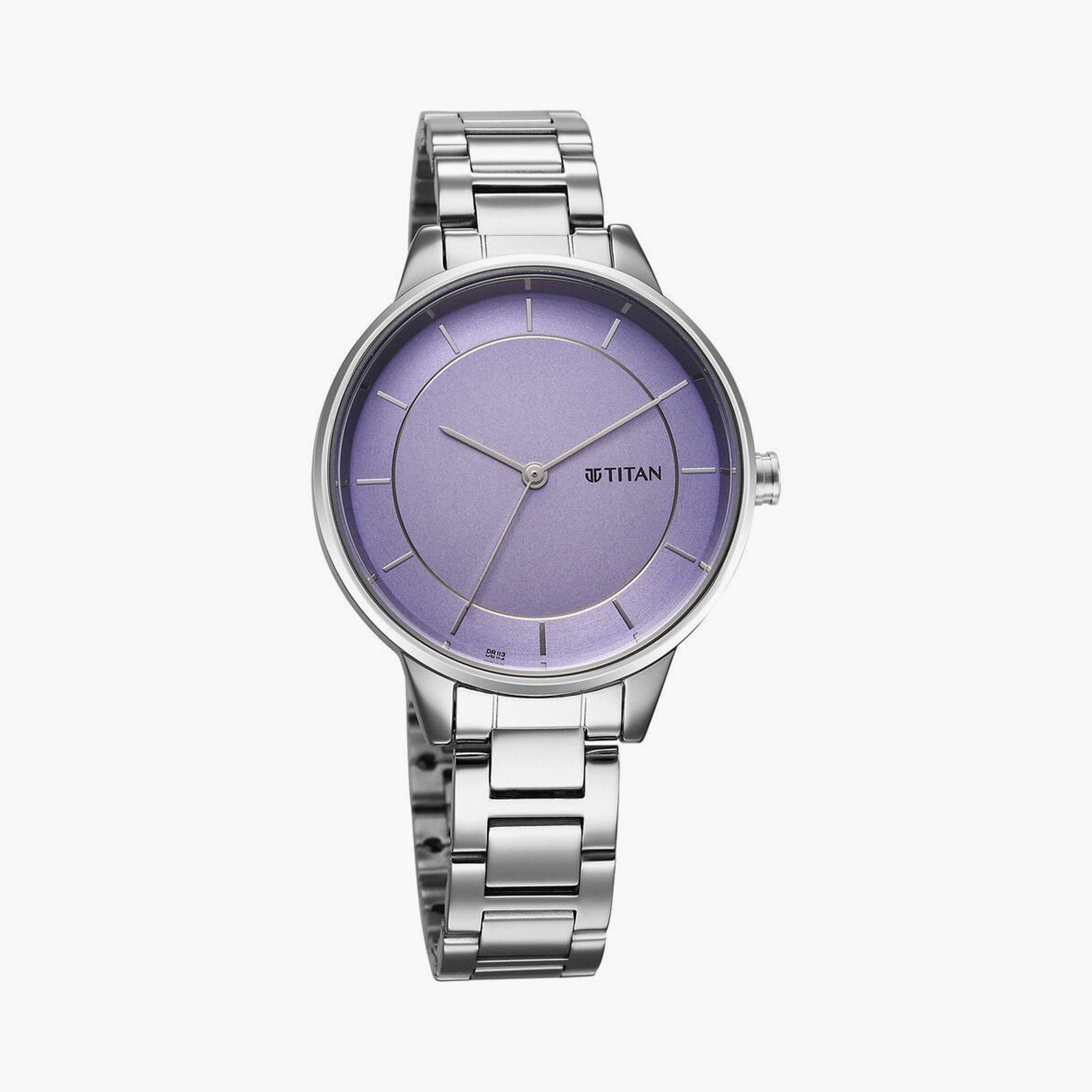 Titan Women's 37 MM Silver Analog Stainless Steel Watch | 2648SM12-women-watchesandjewellery-watches-image-1