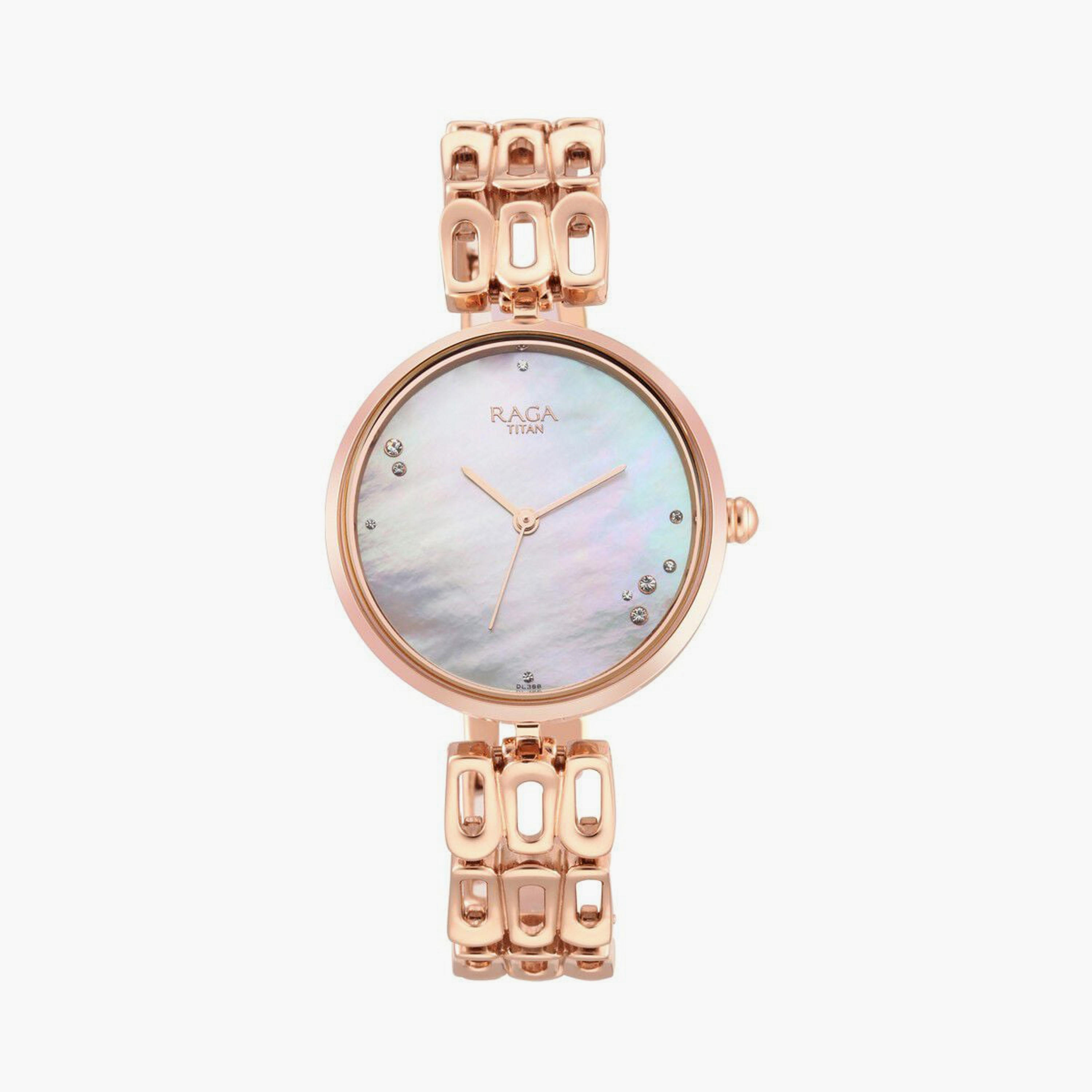 Titan Women's 33 MM Rose Gold Analog Stainless Steel Watch | 2659WM01-women-watchesandjewellery-watches-image-1