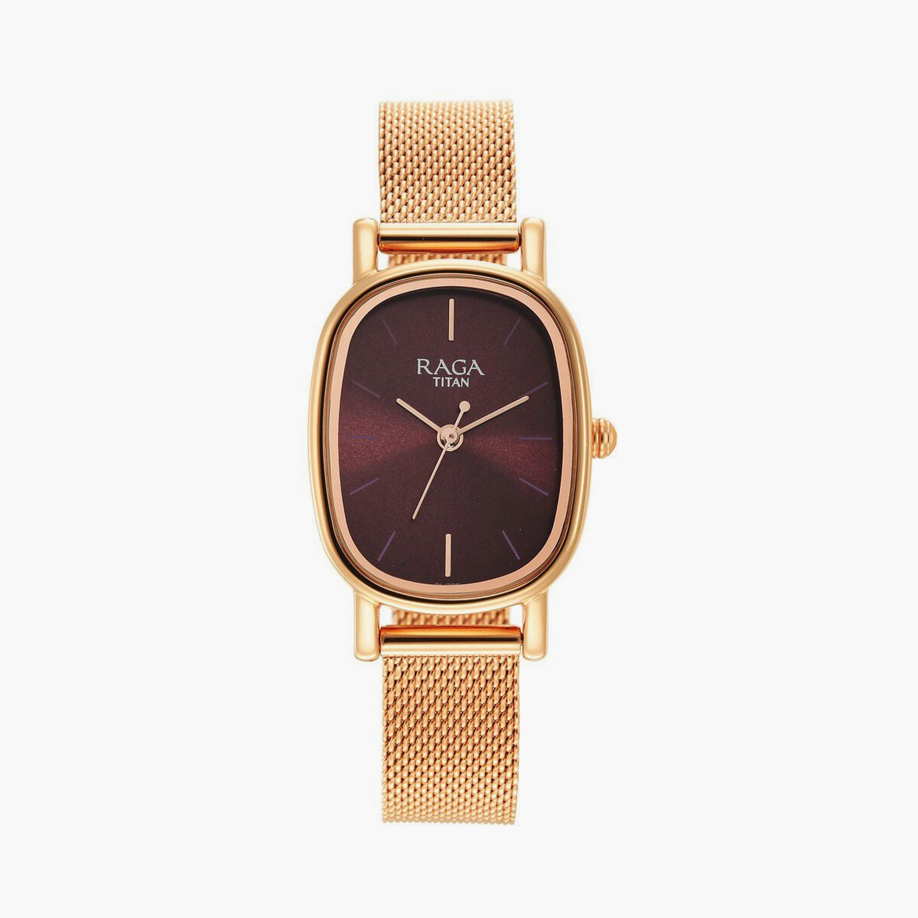 Titan Women's 24 MM Rose Gold Analog Stainless Steel Watch | 2665WM01-women-watchesandjewellery-watches-image-1