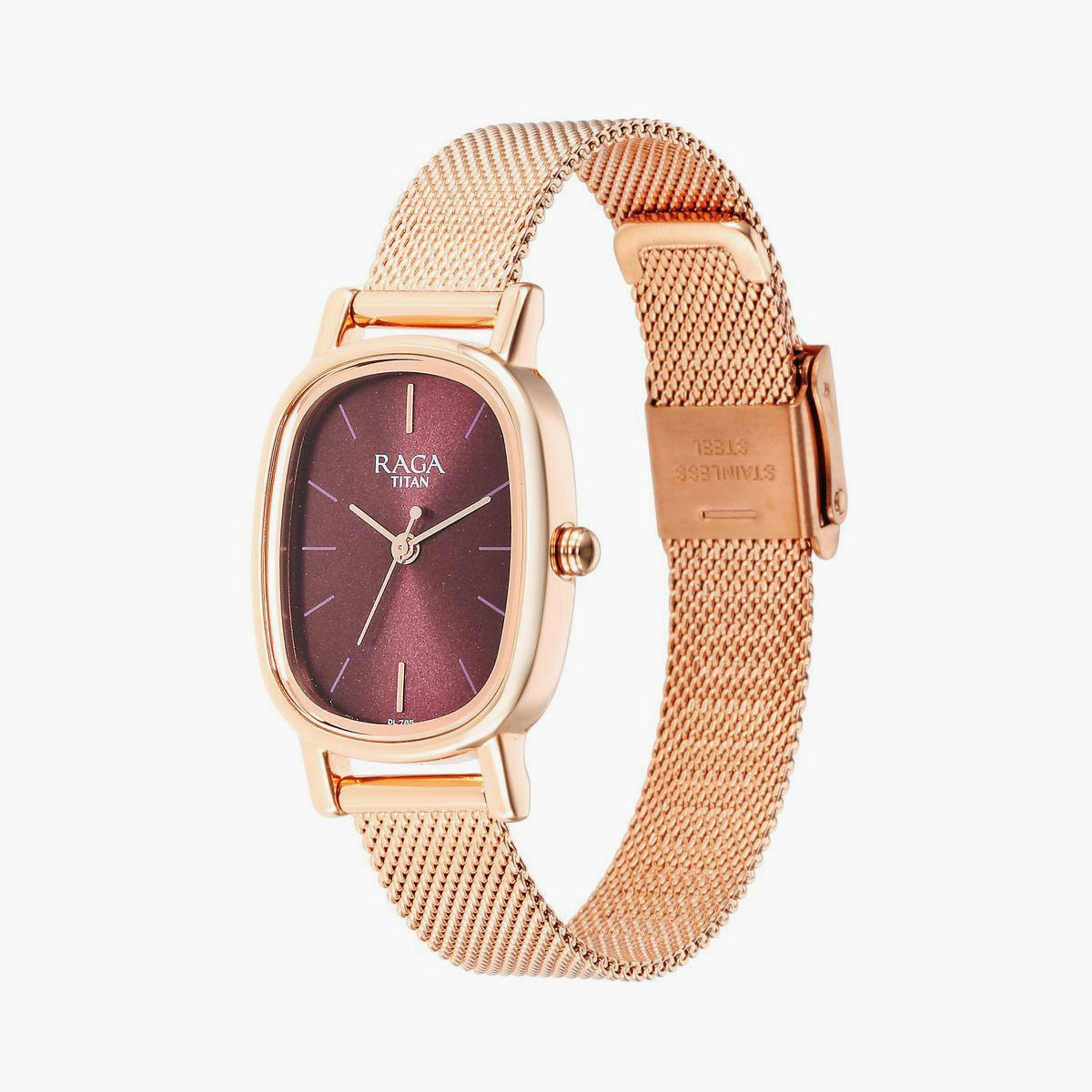 Titan Women's 24 MM Rose Gold Analog Stainless Steel Watch | 2665WM01-women-watchesandjewellery-watches-image-2