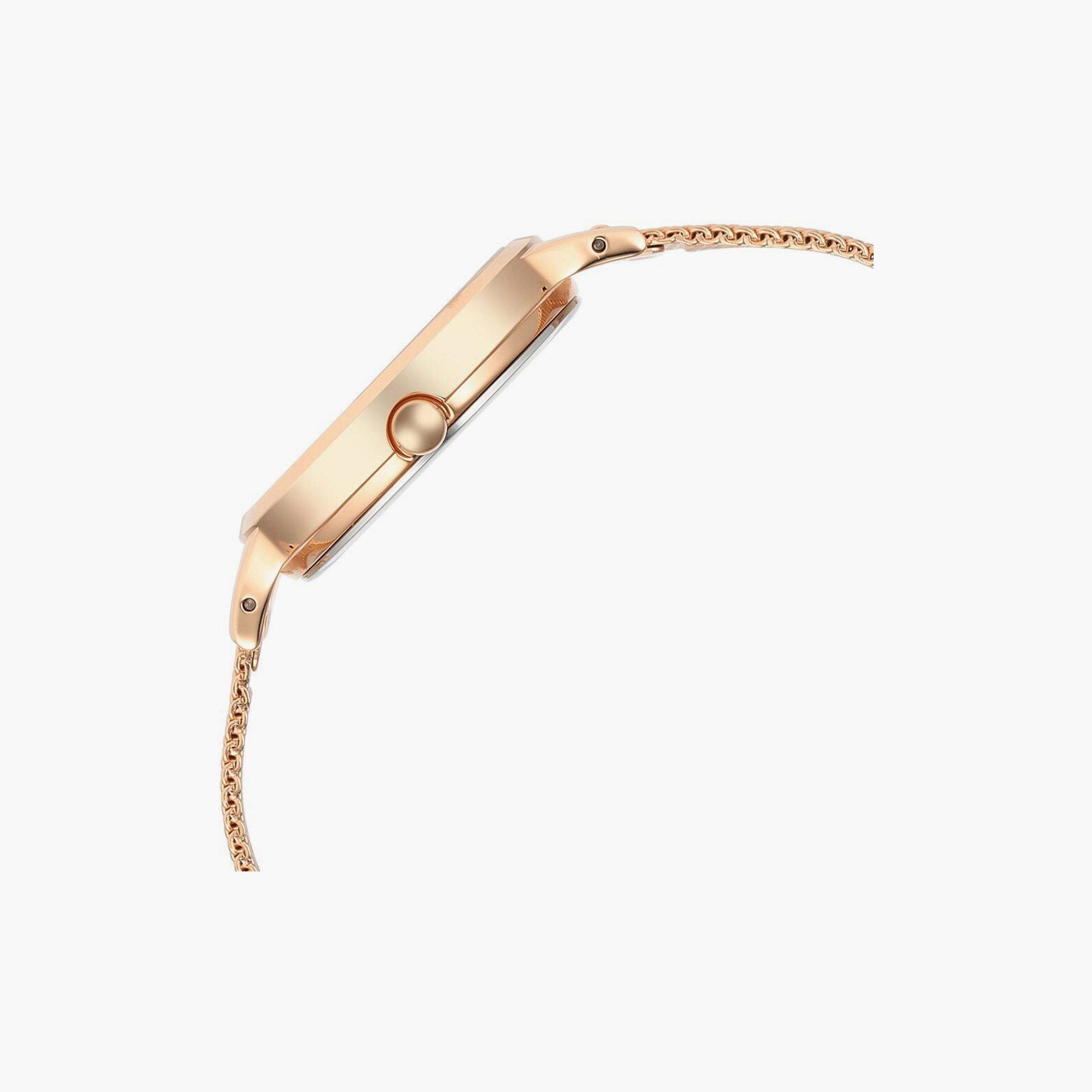 ساعة يد نسائية تيتان بقطر 28 مم أنالوج ذهبية وردية ستانلس ستيل | 2666WM01-women-watchesandjewellery-watches-image-4