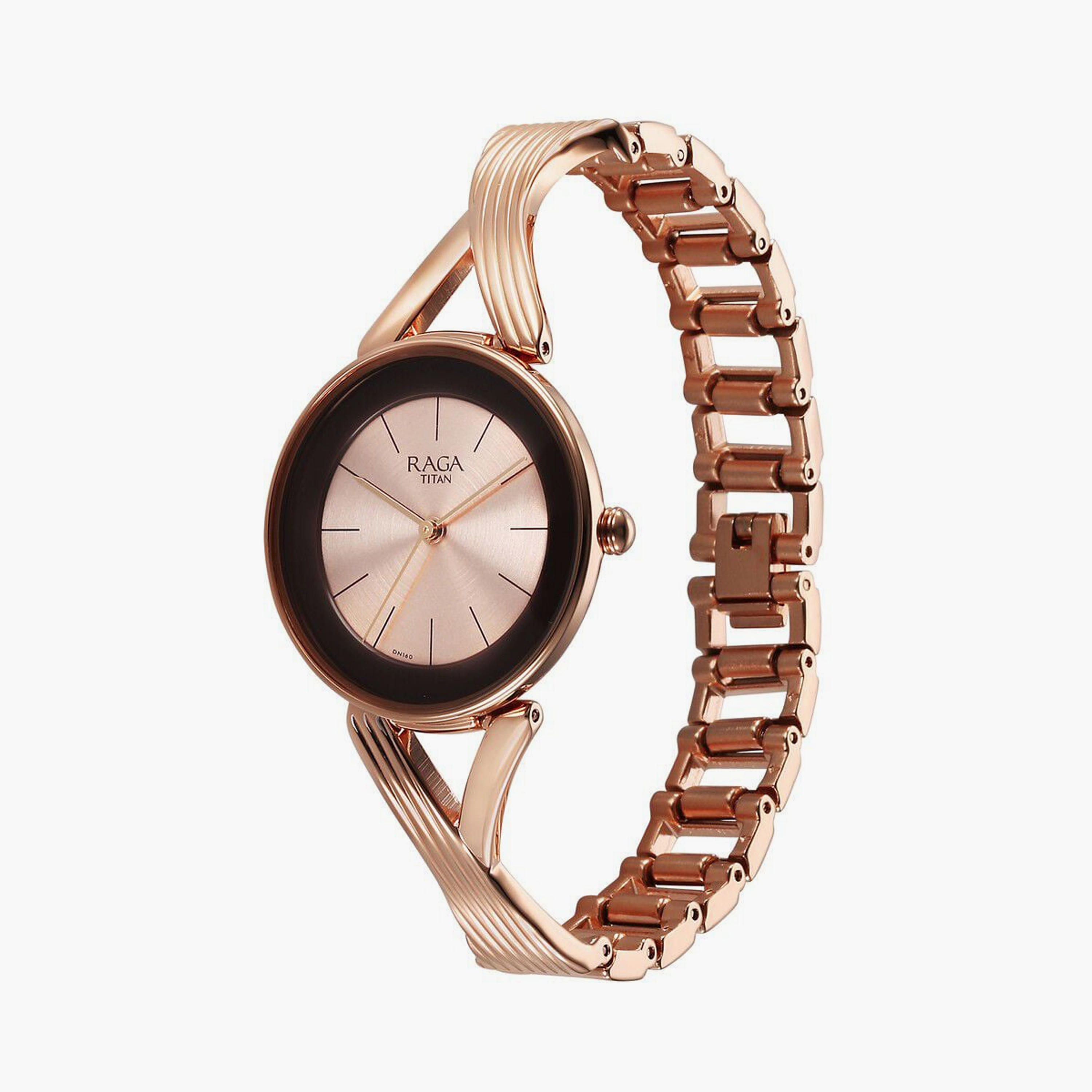 Titan Women's 32 MM Rose Gold Analog Stainless Steel Watch | 2698WM01-women-watchesandjewellery-watches-image-2