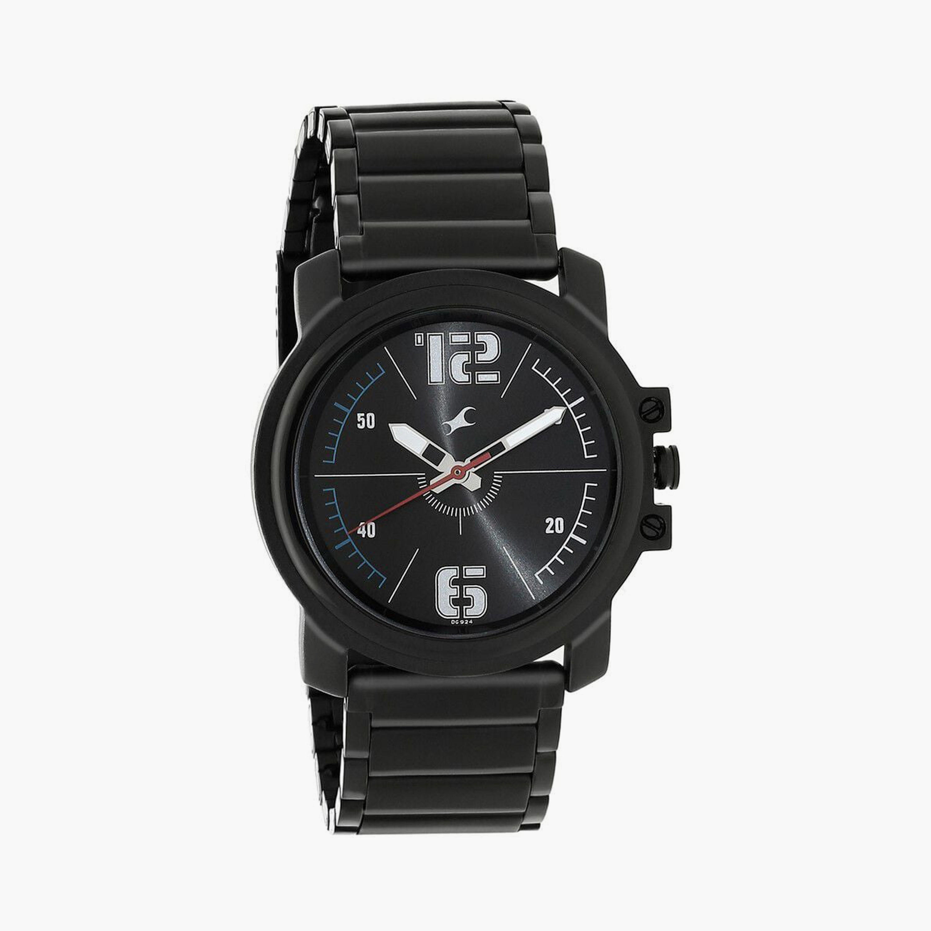 ساعة يد رجالية فاستراك بقطر 42 مم أنالوج سوداء ستانلس ستيل | 3039NM01-men-watchesandjewellery-watches-image-10