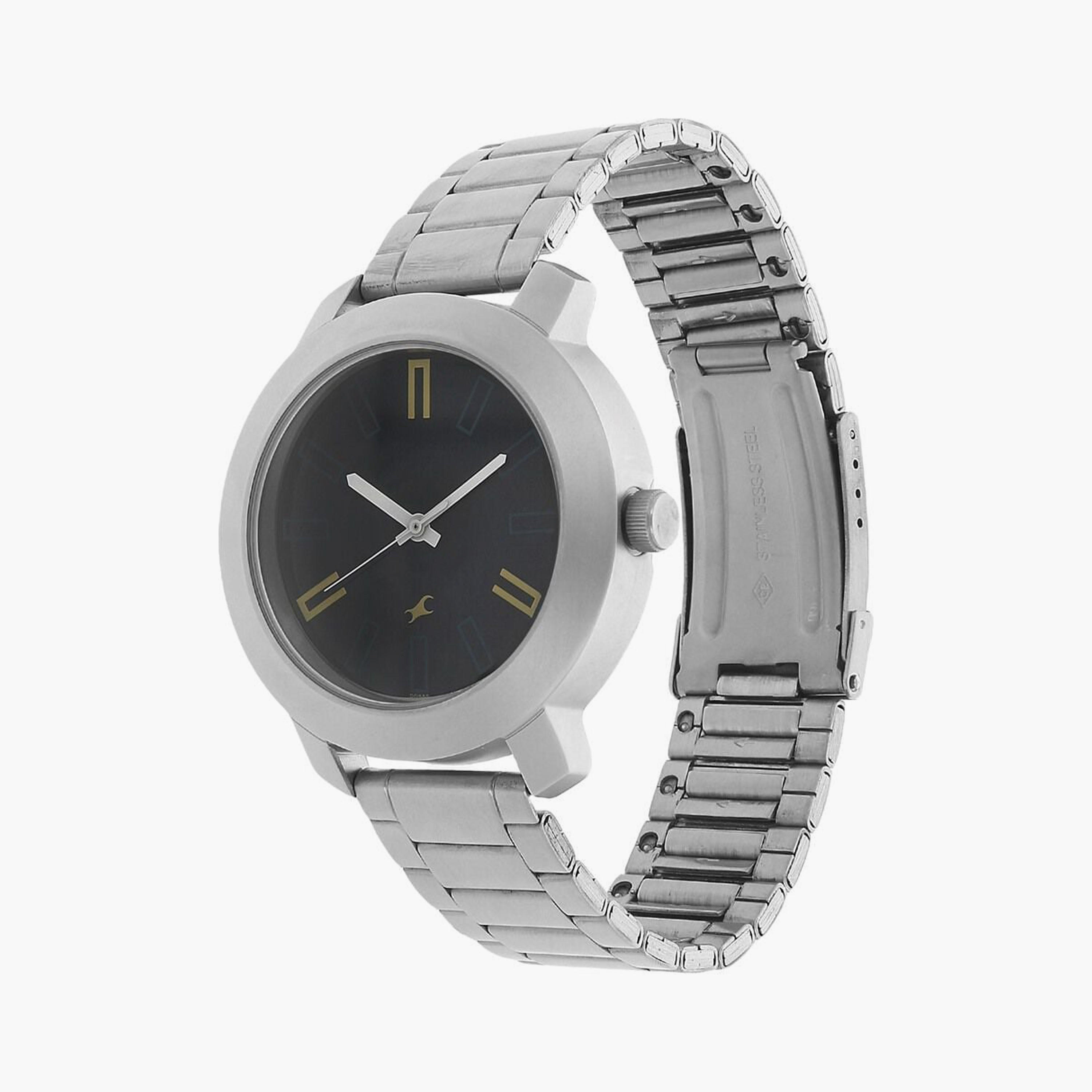 Fastrack Men's 45 MM Silver Analog Stainless Steel Watch | 3120SM02-men-watchesandjewellery-watches-image-2