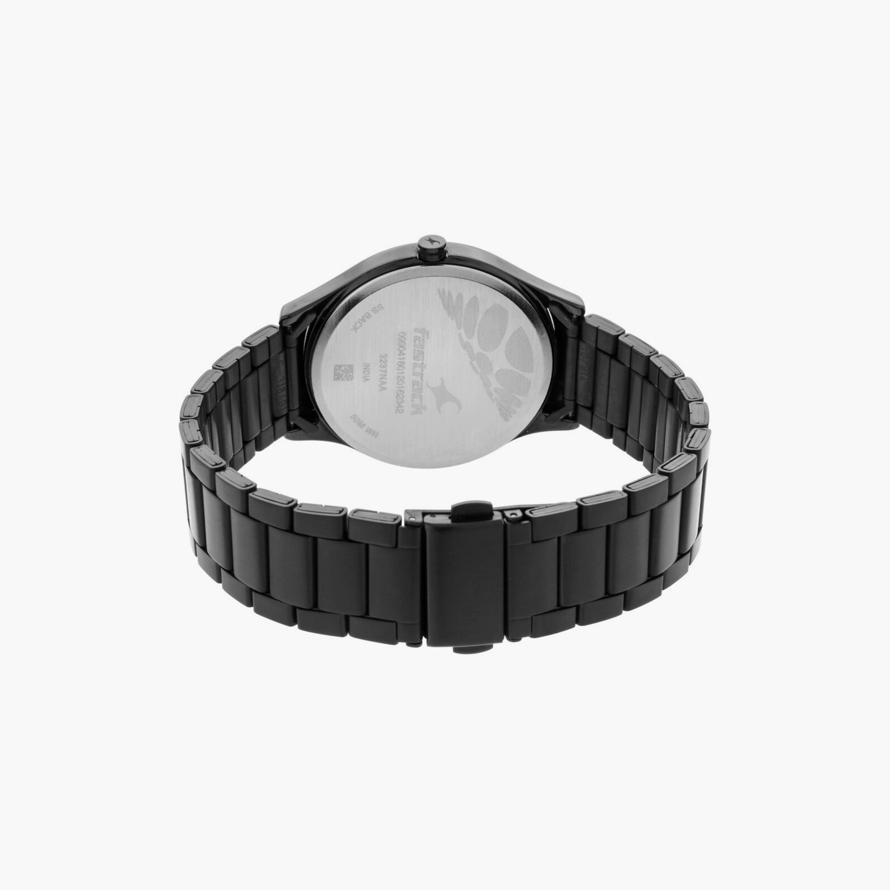 Fastrack Men's 41 MM Black Analog Stainless Steel Watch | 3237NM01-men-watchesandjewellery-watches-image-3