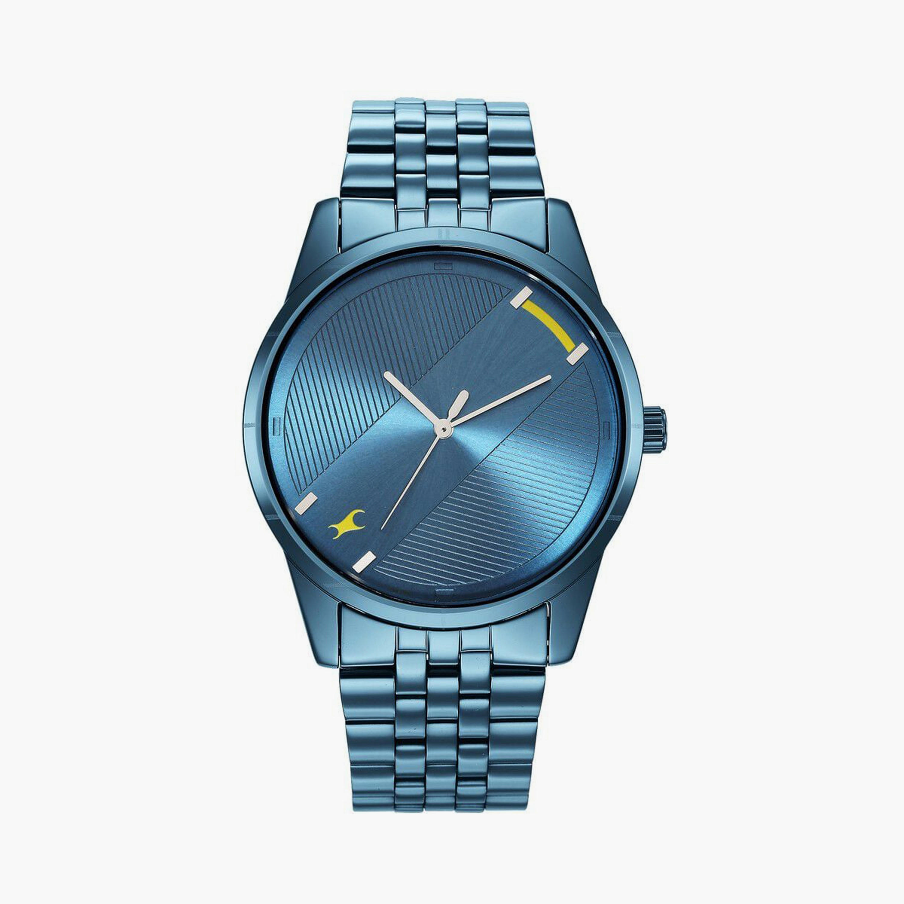 Fastrack Men's 42 MM Black Analog Stainless Steel Watch | 3277NM01-men-watchesandjewellery-watches-image-1