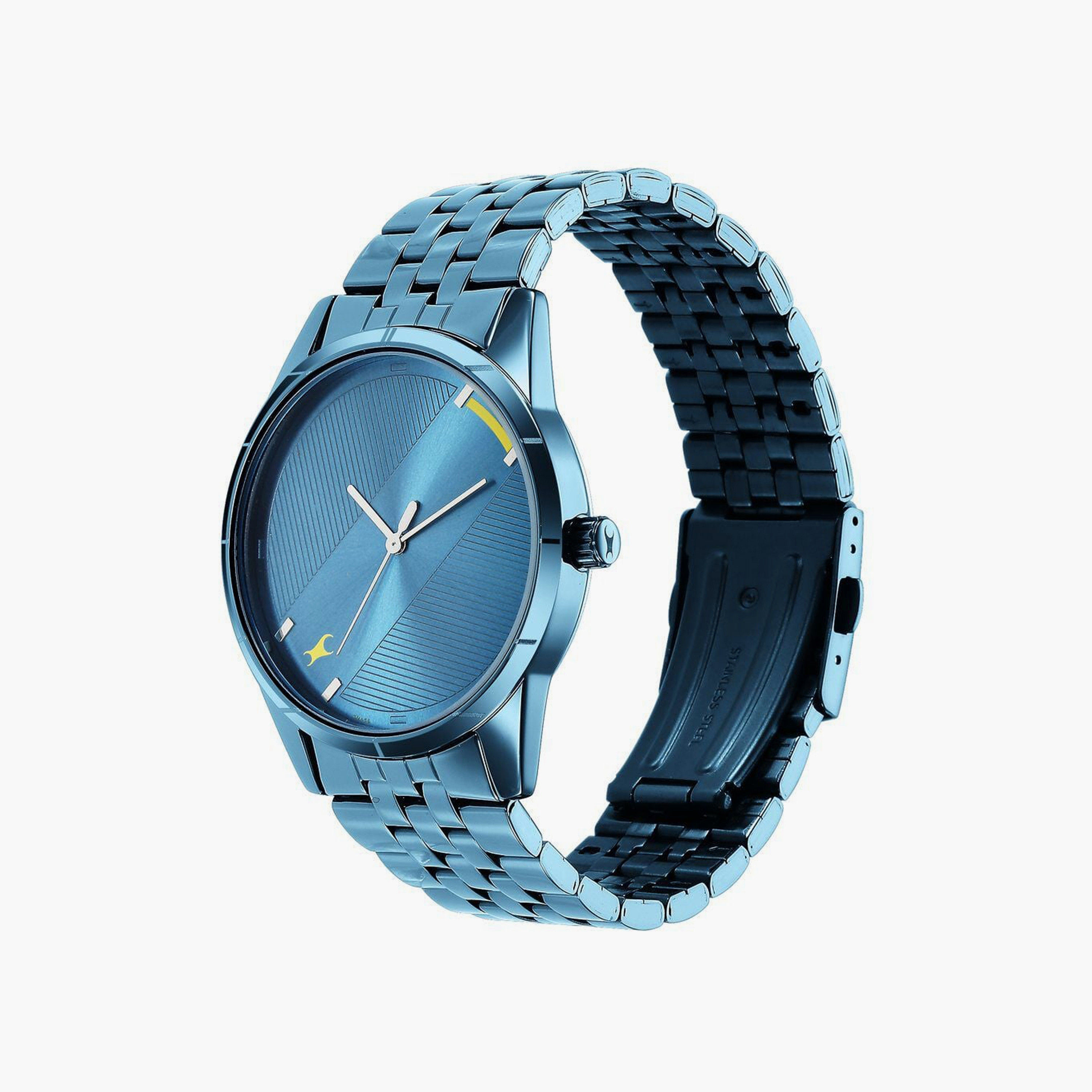 ساعة يد رجالية فاستراك بقطر 42 مم أنالوج سوداء ستانلس ستيل | 3277NM01-men-watchesandjewellery-watches-image-7