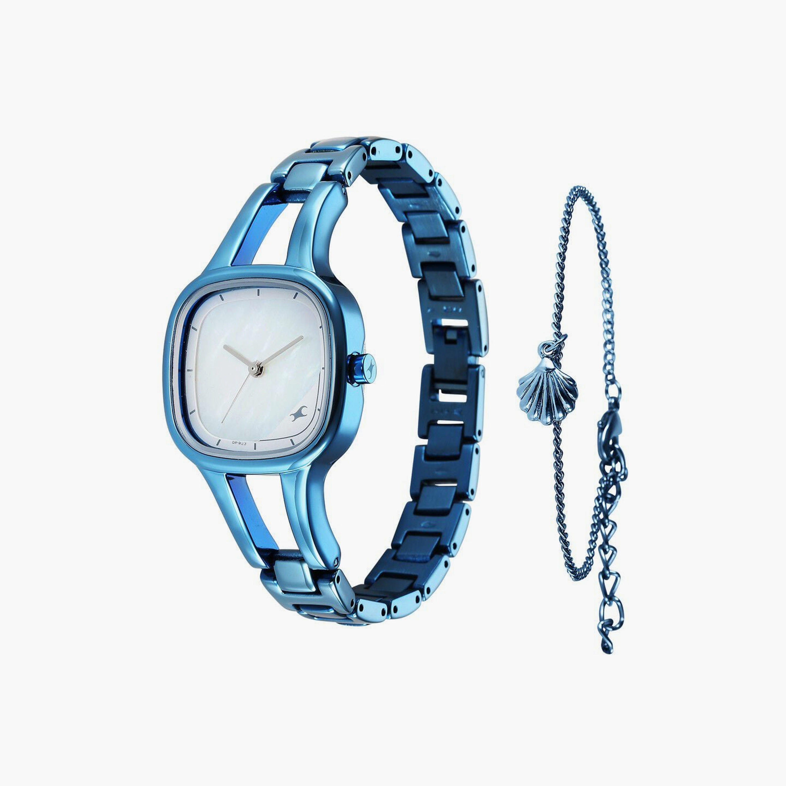 Fastrack Women's 28 MM Blue Analog Stainless Steel Watch with Bracelet | 6147QM01-women-watchesandjewellery-watches-image-2