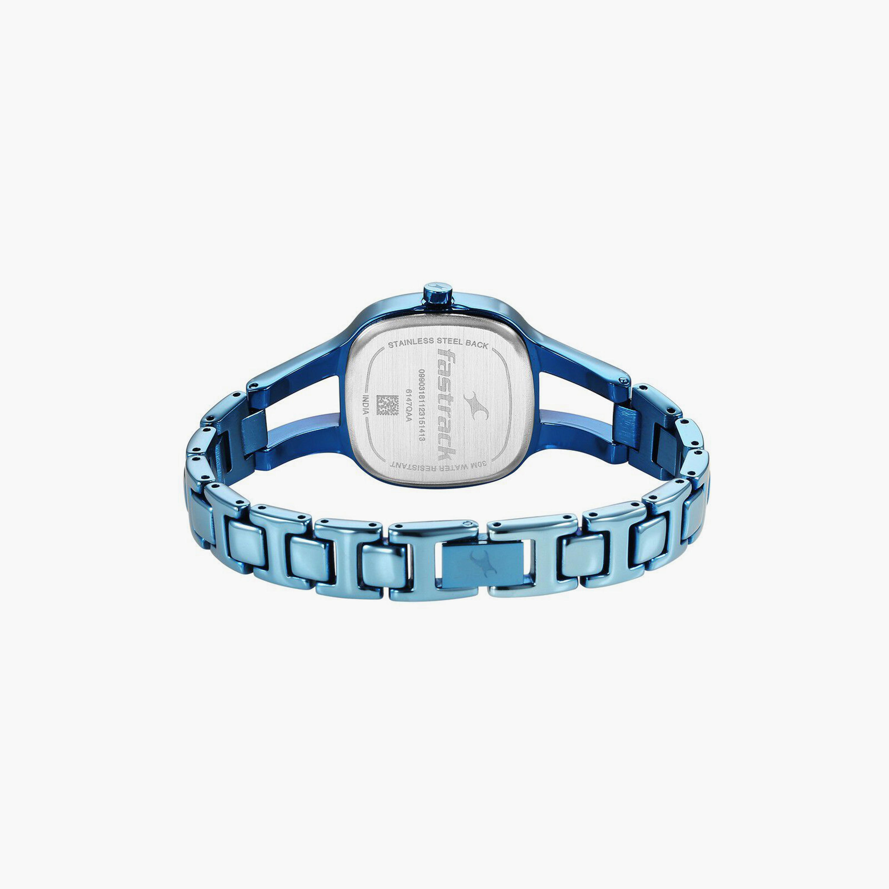 Fastrack Women's 28 MM Blue Analog Stainless Steel Watch with Bracelet | 6147QM01-women-watchesandjewellery-watches-image-3