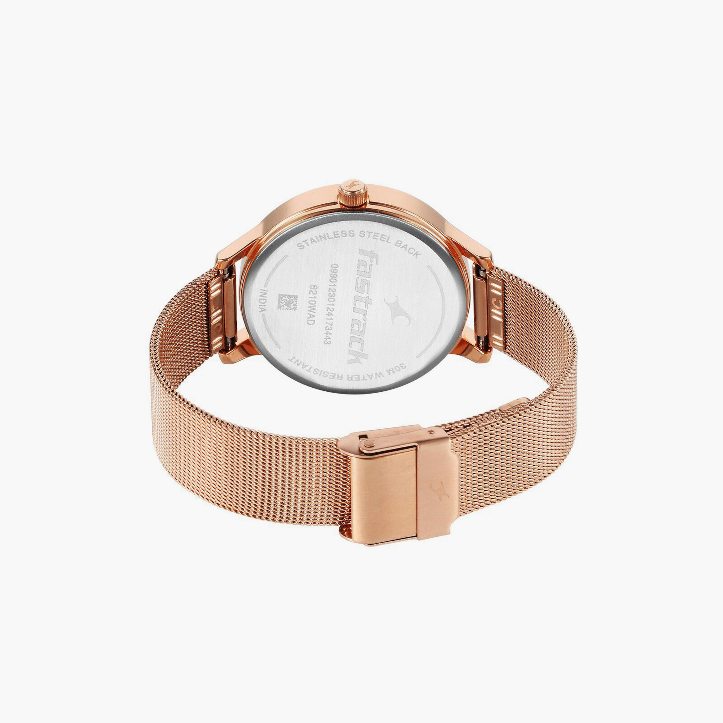Fastrack Women's 37 MM Rose Gold Analog Stainless Steel Watch | 6210WM04-women-watchesandjewellery-watches-image-3