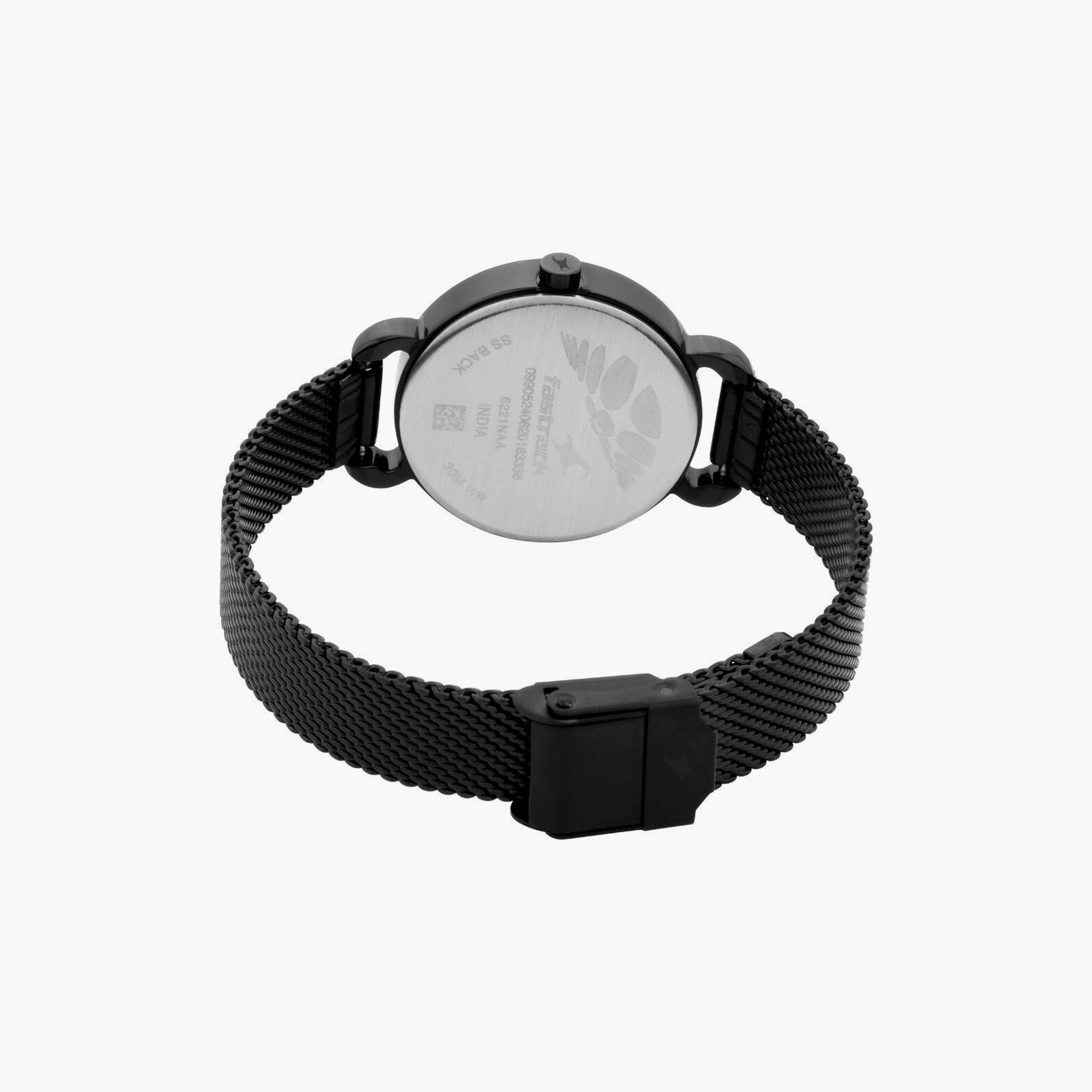 Fastrack Women's 30 MM Black Analog Stainless Steel Watch | 6221NM01-women-watchesandjewellery-watches-image-3