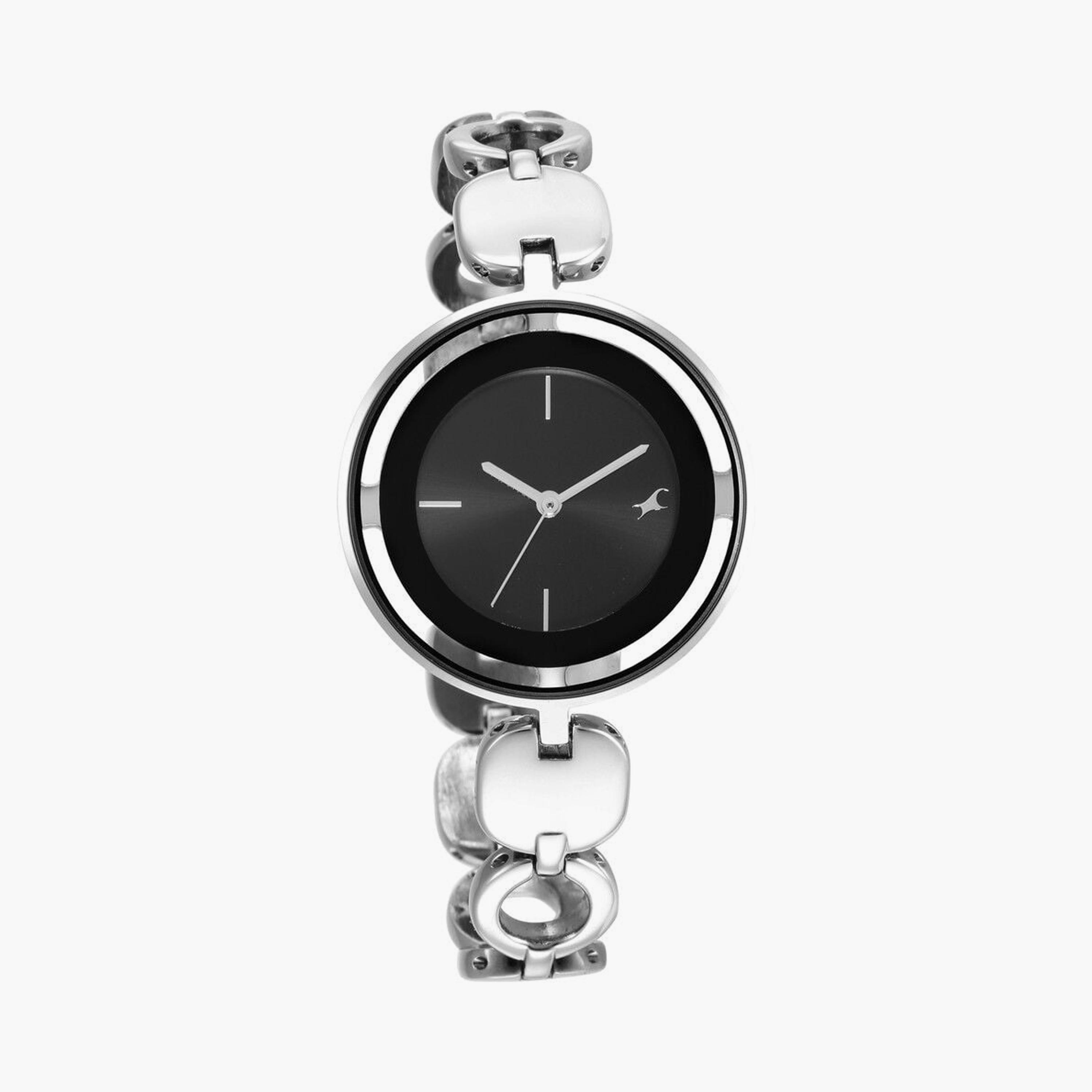Fastrack Women's 34 MM Silver Analog Stainless Steel Watch | 6237SM01-women-watchesandjewellery-watches-image-4