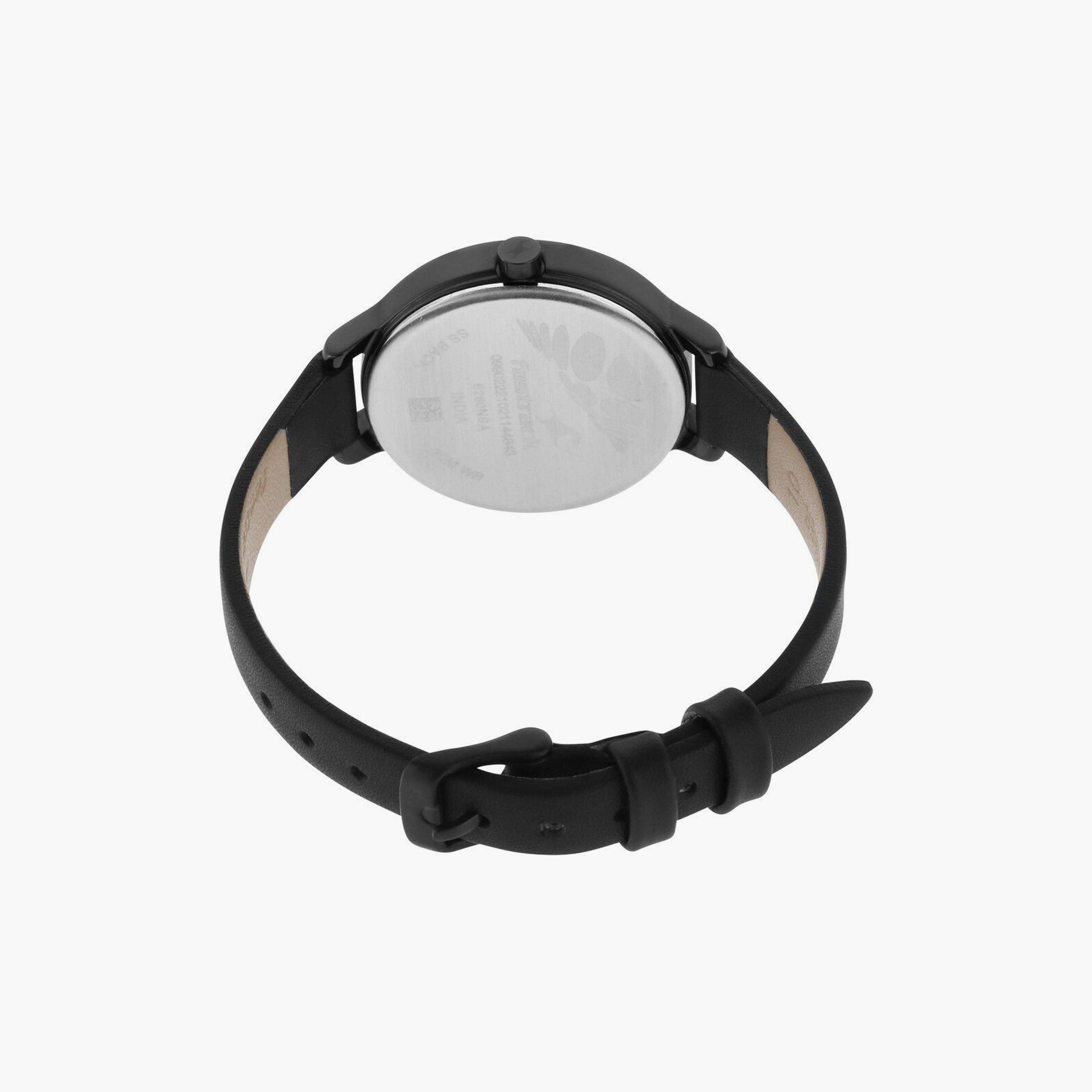 ساعة يد نسائية فاستراك بقطر 31 مم أنالوج سوداء حزام جلد | 6260NL01-women-watchesandjewellery-watches-image-3