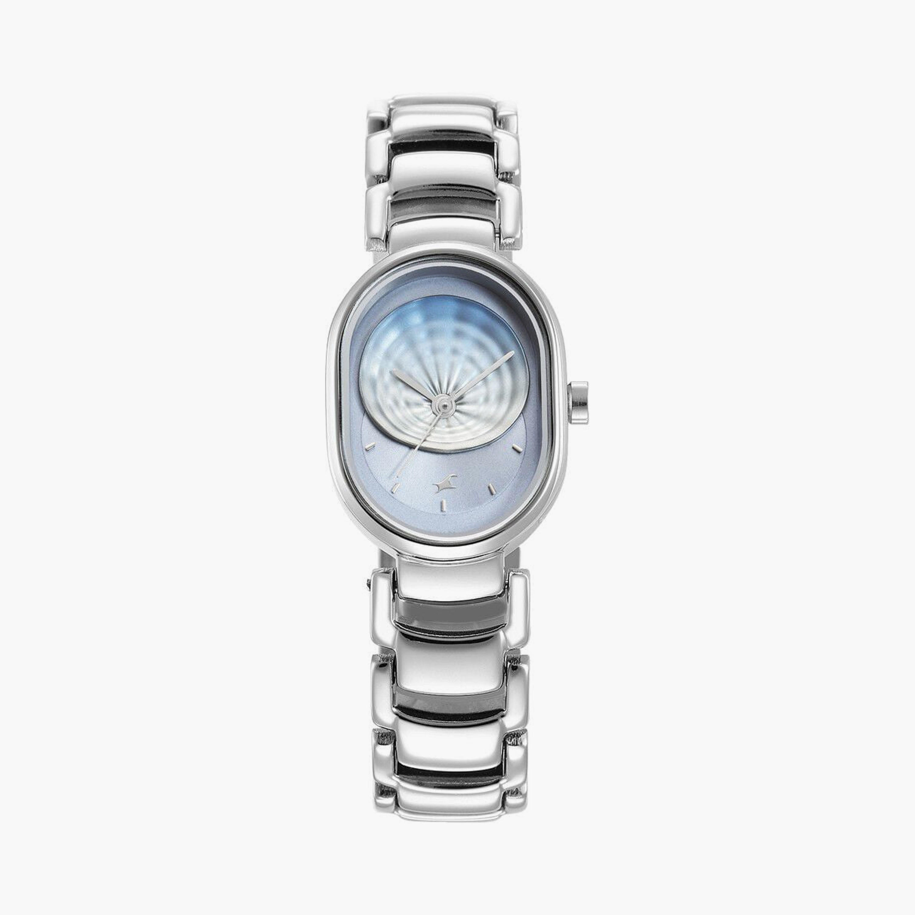 Fastrack Women's 38 MM Silver Analog Stainless Steel Watch | 6274SM01-women-watchesandjewellery-watches-image-1