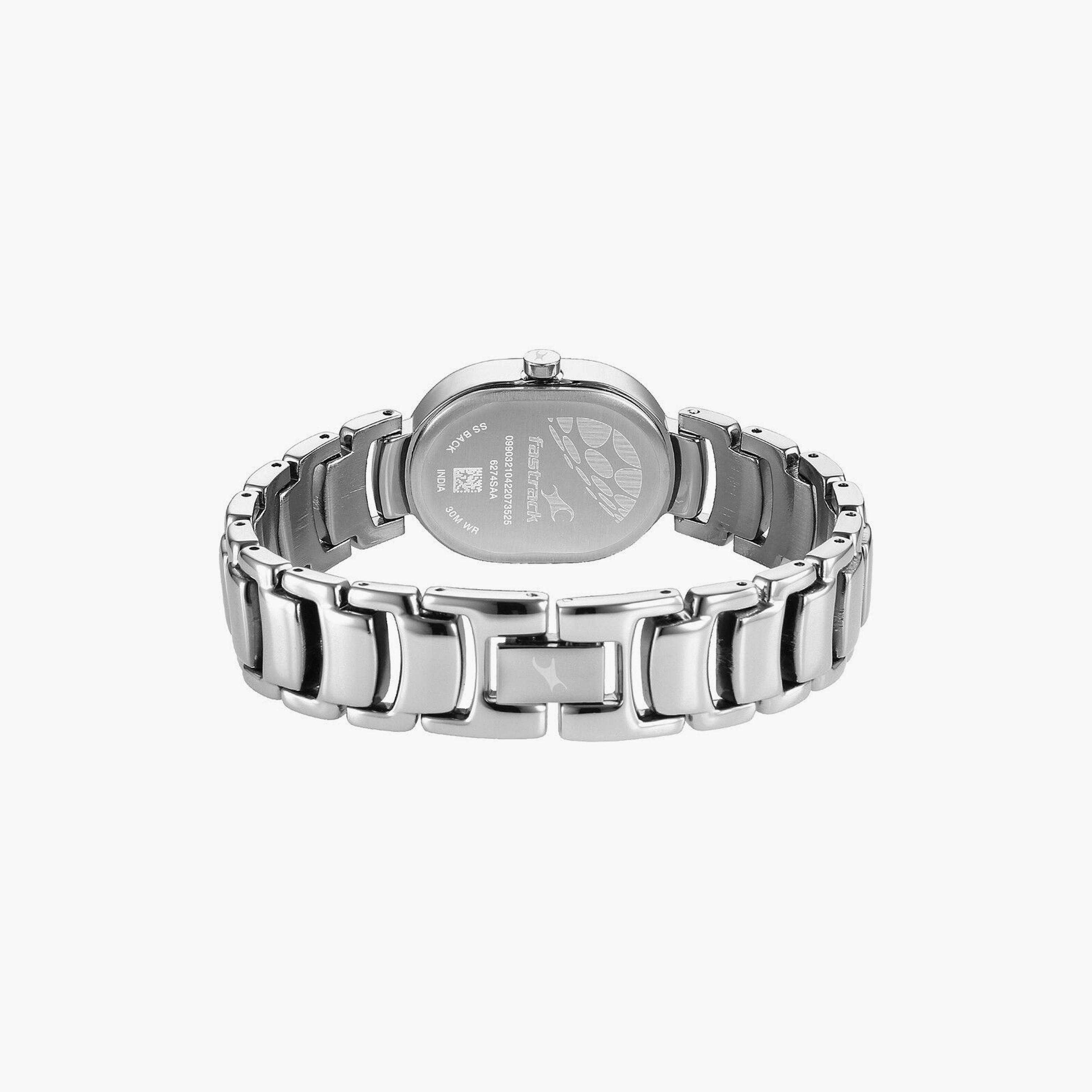 Fastrack Women's 38 MM Silver Analog Stainless Steel Watch | 6274SM01-women-watchesandjewellery-watches-image-3