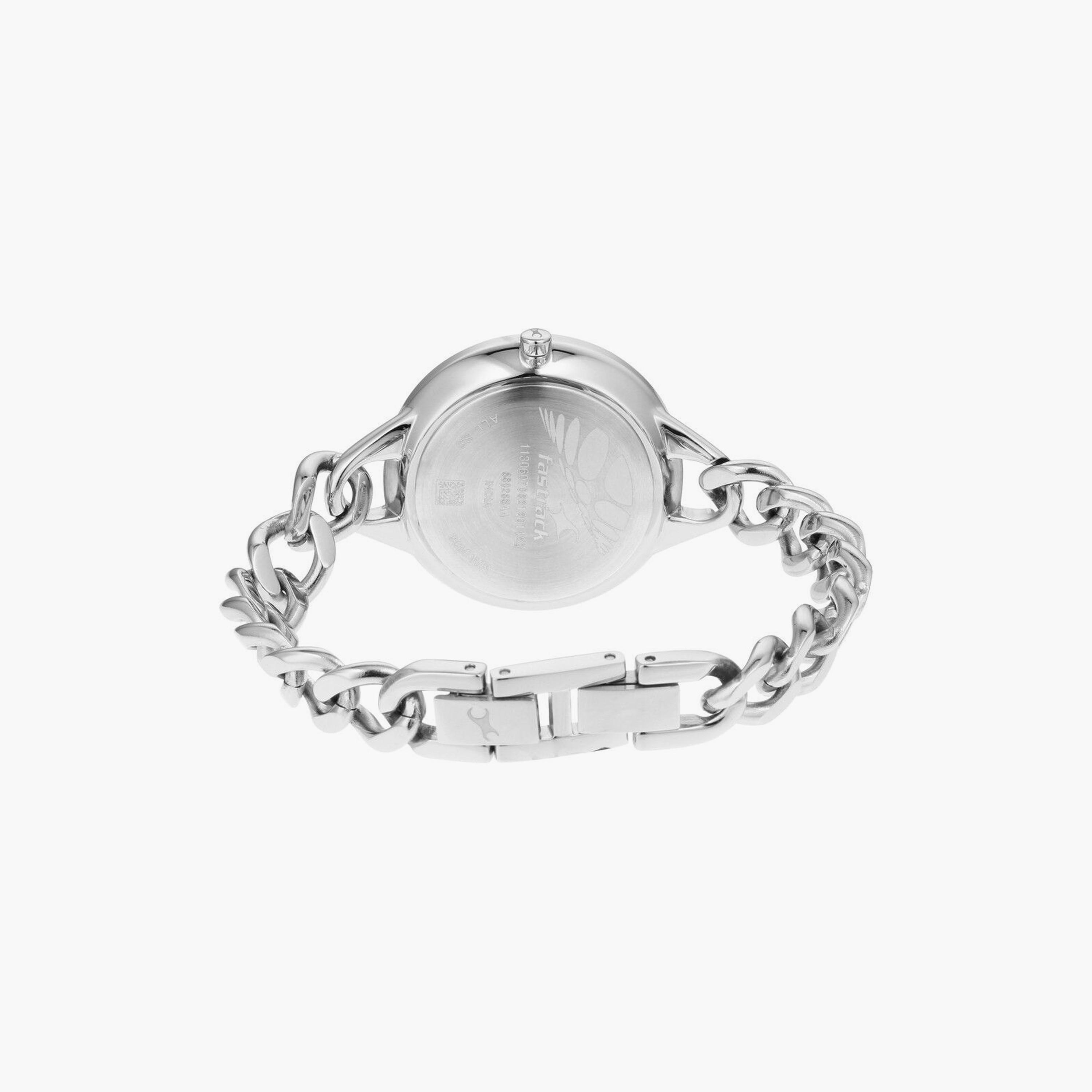Fastrack Women's 34 MM Silver Analog Stainless Steel Watch | 68026SM01-women-watchesandjewellery-watches-image-3