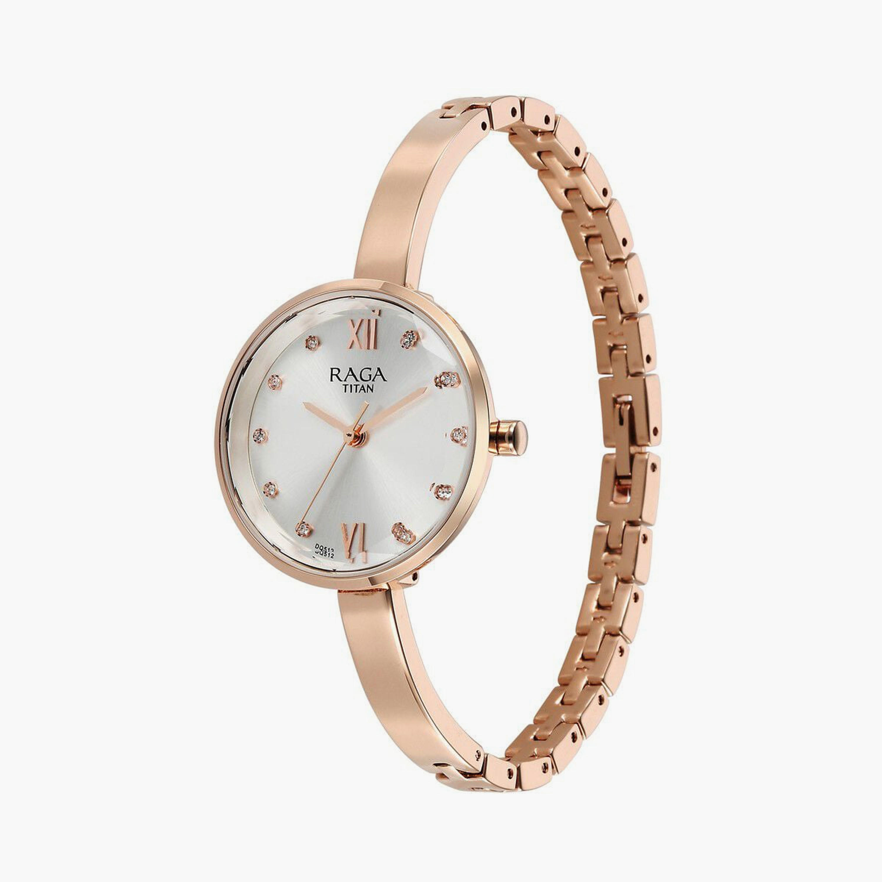 Titan Women's 30 MM Rose Gold Analog Stainless Steel Watch | 95271WM01-women-watchesandjewellery-watches-image-2