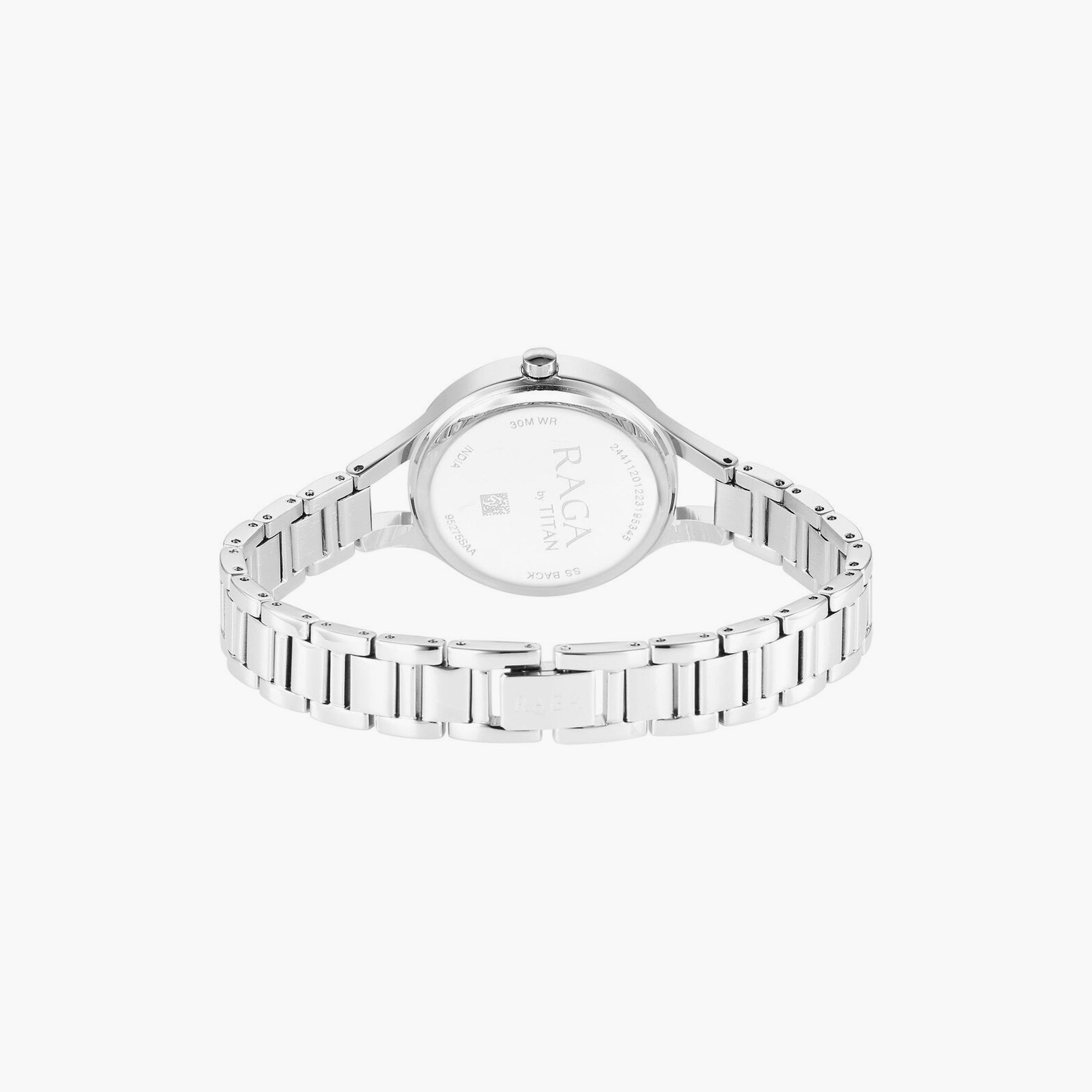 Titan Women's 30 MM Silver Analog Stainless Steel Watch | 95275SM01-women-watchesandjewellery-watches-image-3
