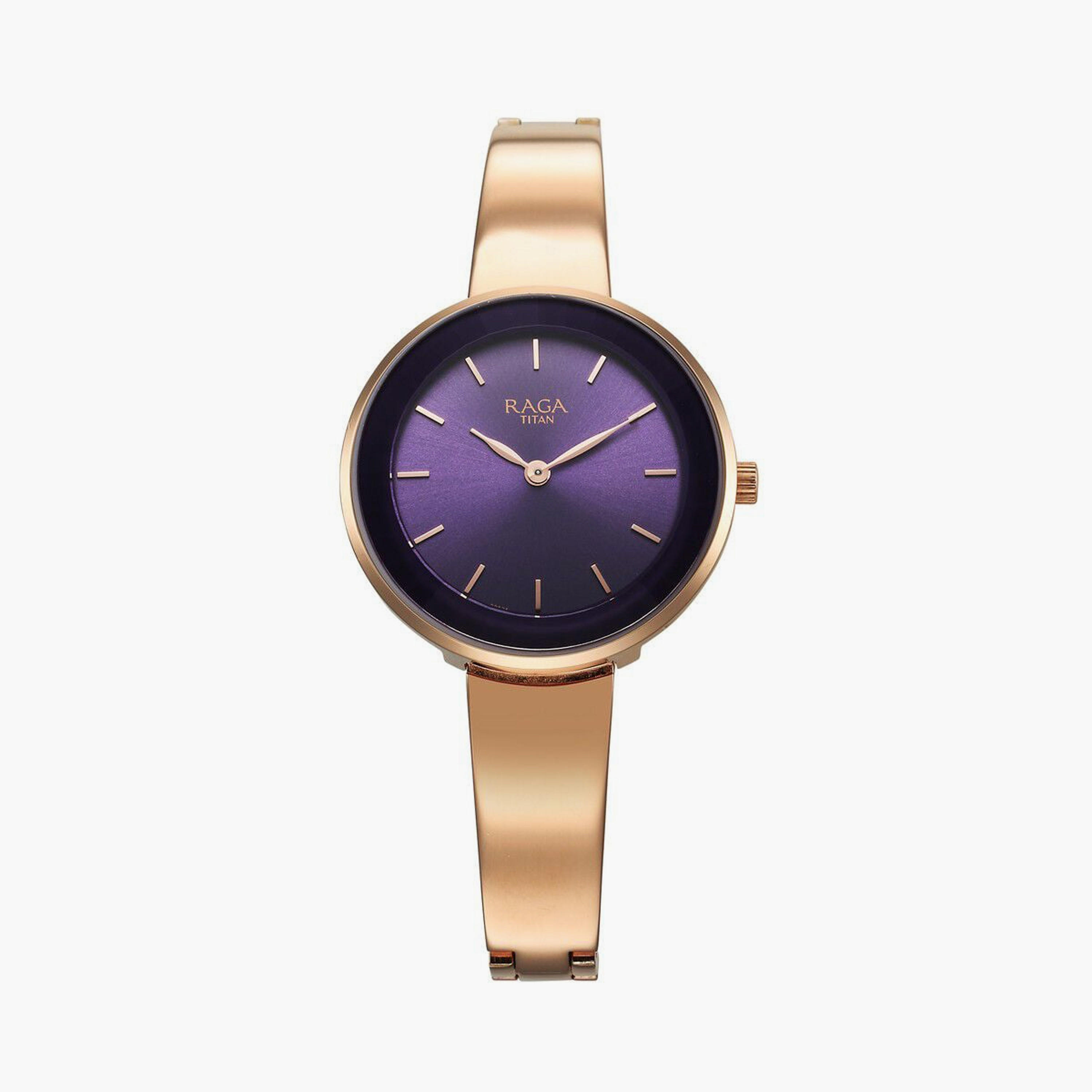 Titan Women's 32 MM Rose Gold Analog Stainless Steel Watch | 95276WM01-women-watchesandjewellery-watches-image-1