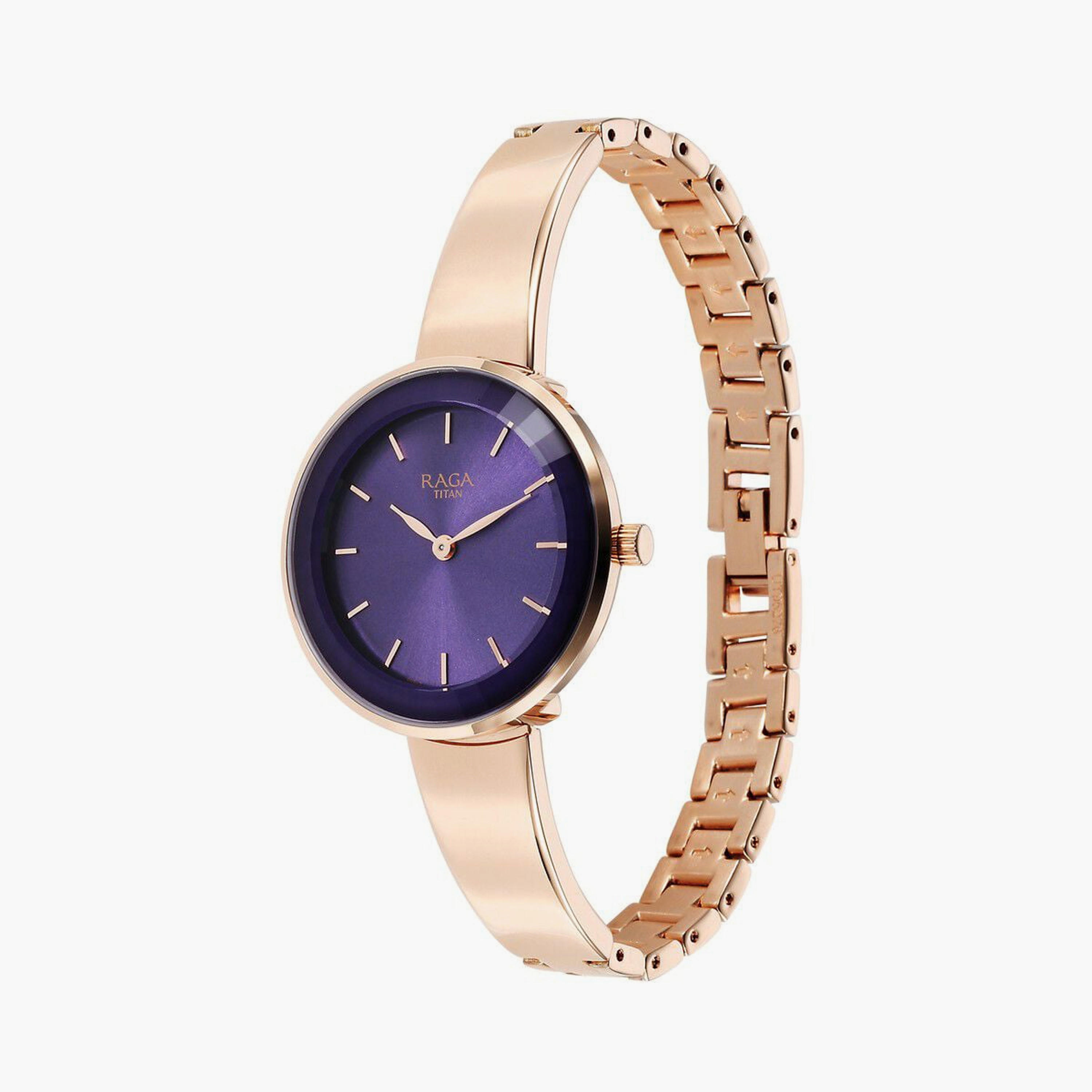 Titan Women's 32 MM Rose Gold Analog Stainless Steel Watch | 95276WM01-women-watchesandjewellery-watches-image-2