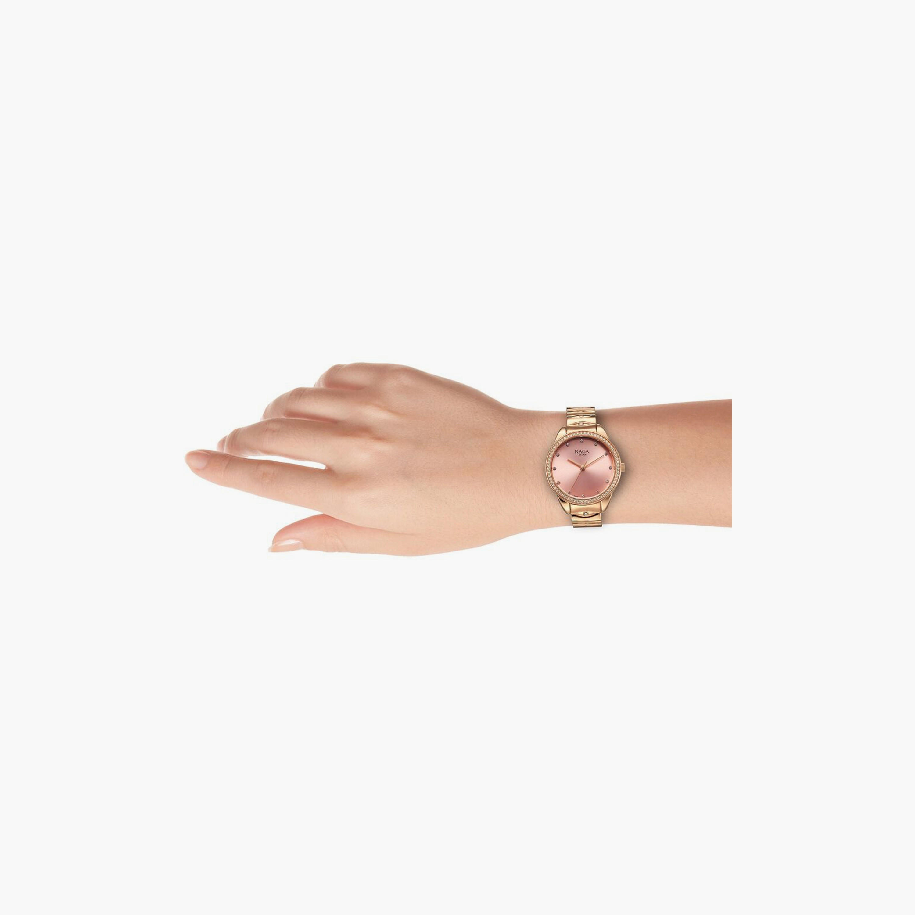 Titan Women's 27 MM Rose Gold Analog Stainless Steel Watch | 95281WM01-women-watchesandjewellery-watches-image-5