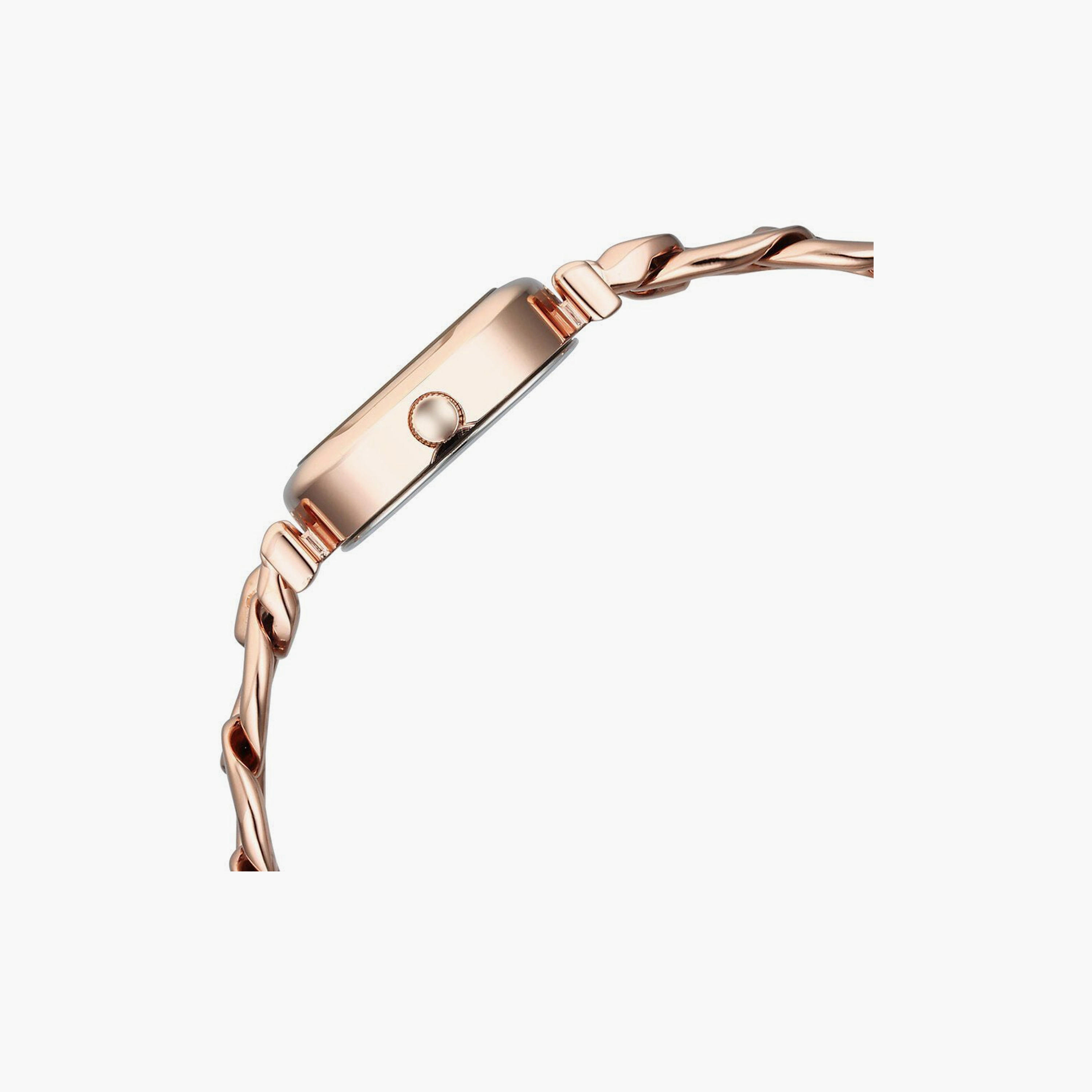 ساعة يد نسائية تيتان بقطر 26 مم أنالوج ذهبية وردية ستانلس ستيل | 95302WM01-women-watchesandjewellery-watches-image-4