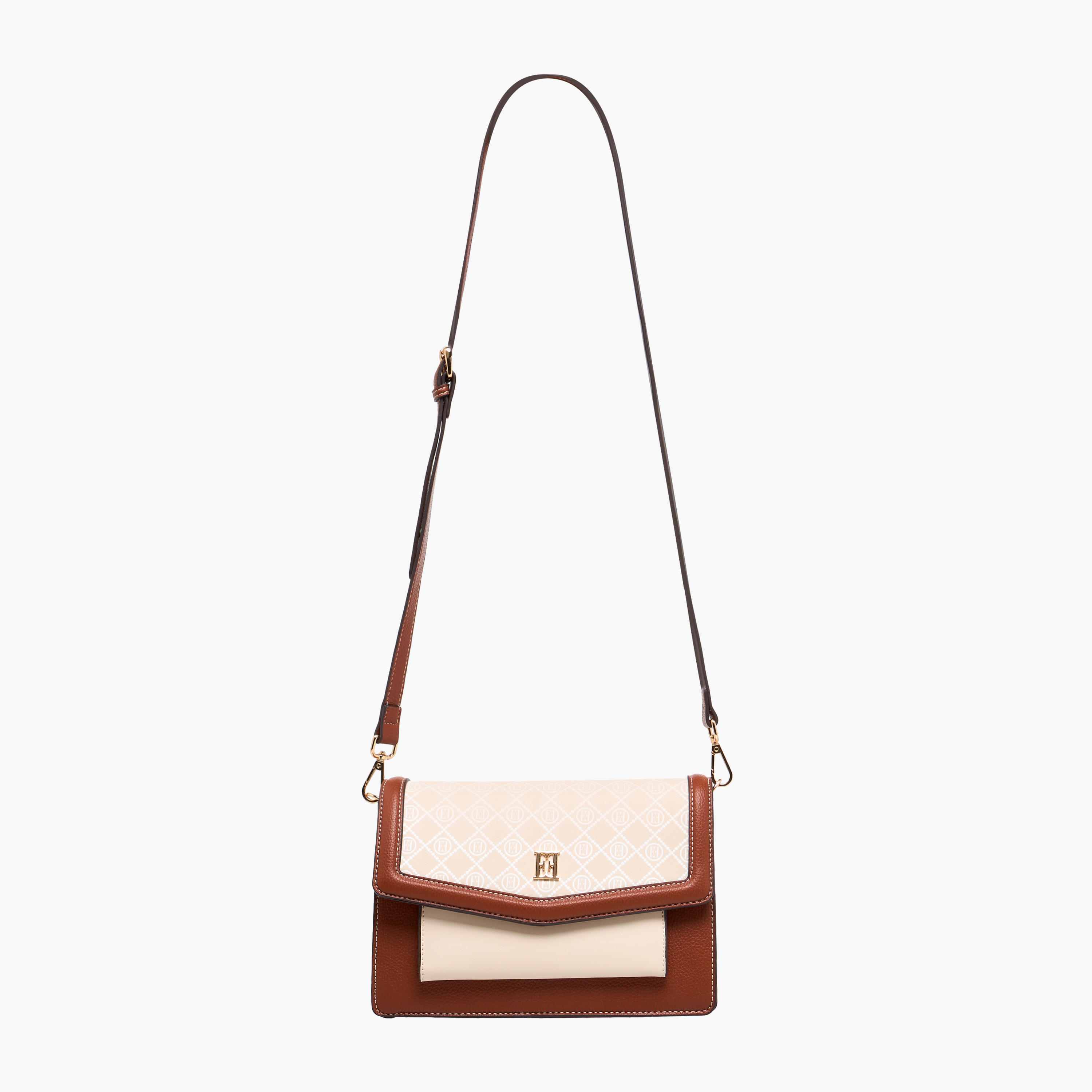 Elle Monogram Print Crossbody Bag with Adjustable Strap-women-bagsandwallets-handbags-image-3