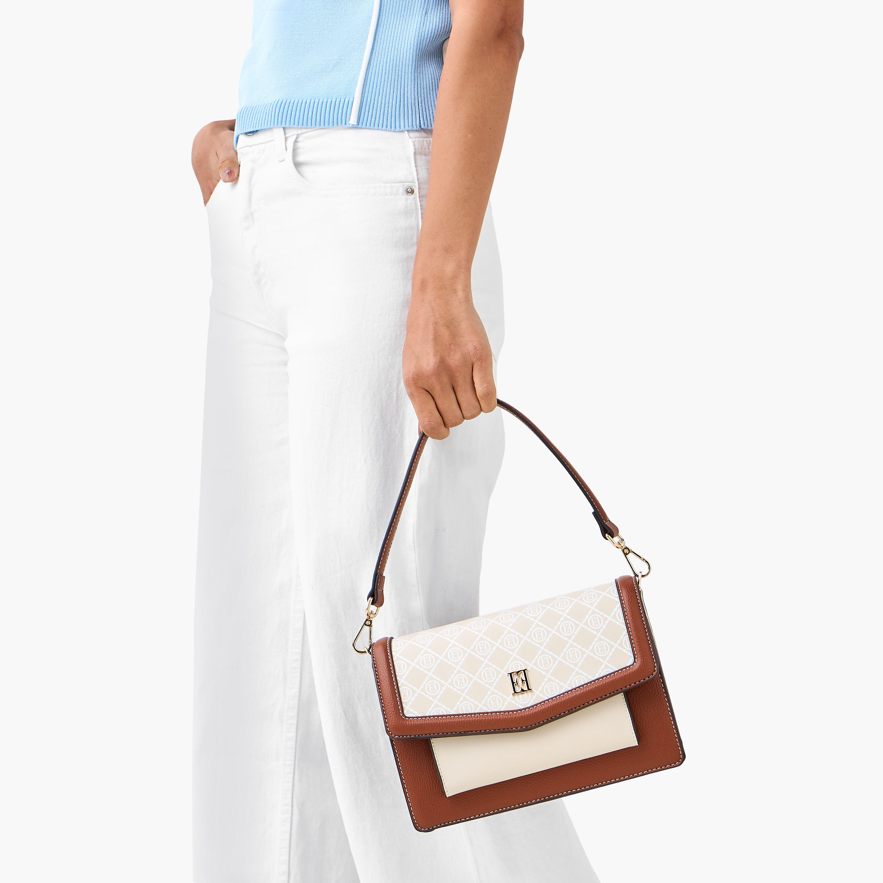 Elle Monogram Print Crossbody Bag with Adjustable Strap-women-bagsandwallets-handbags-image-8