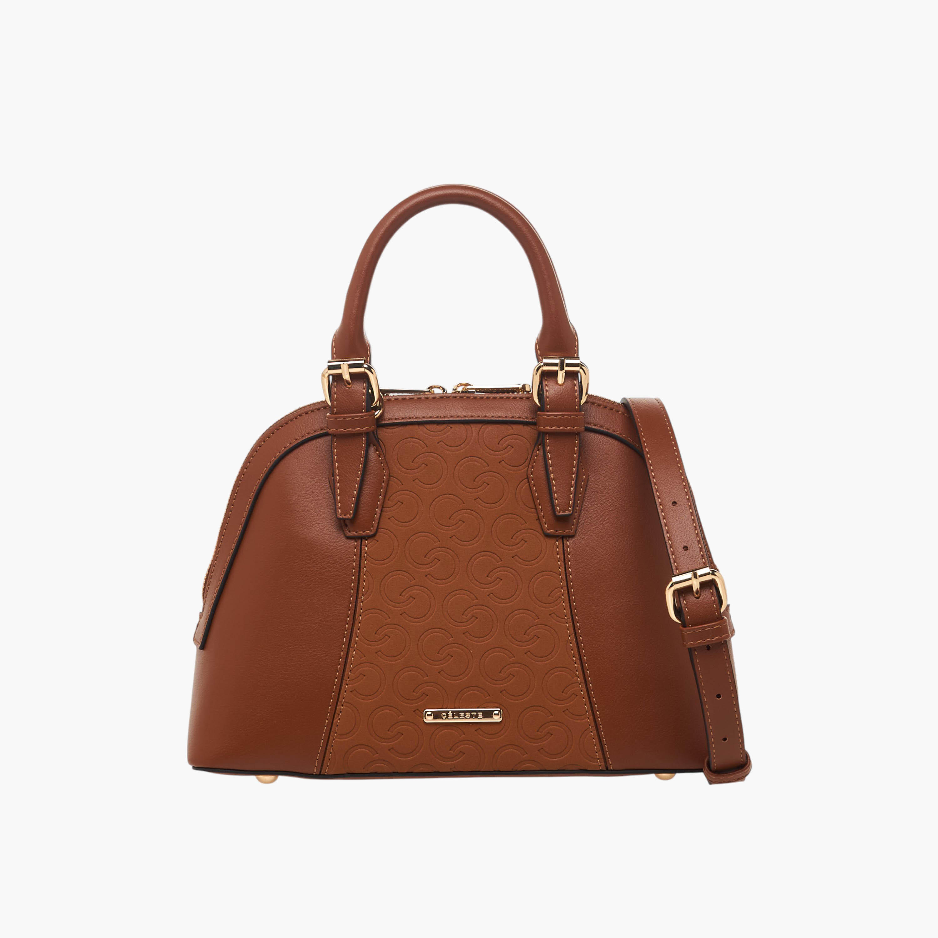 Celeste Monogram Embossed Tote Bag with Detachable Strap-women-bagsandwallets-handbags-image-1