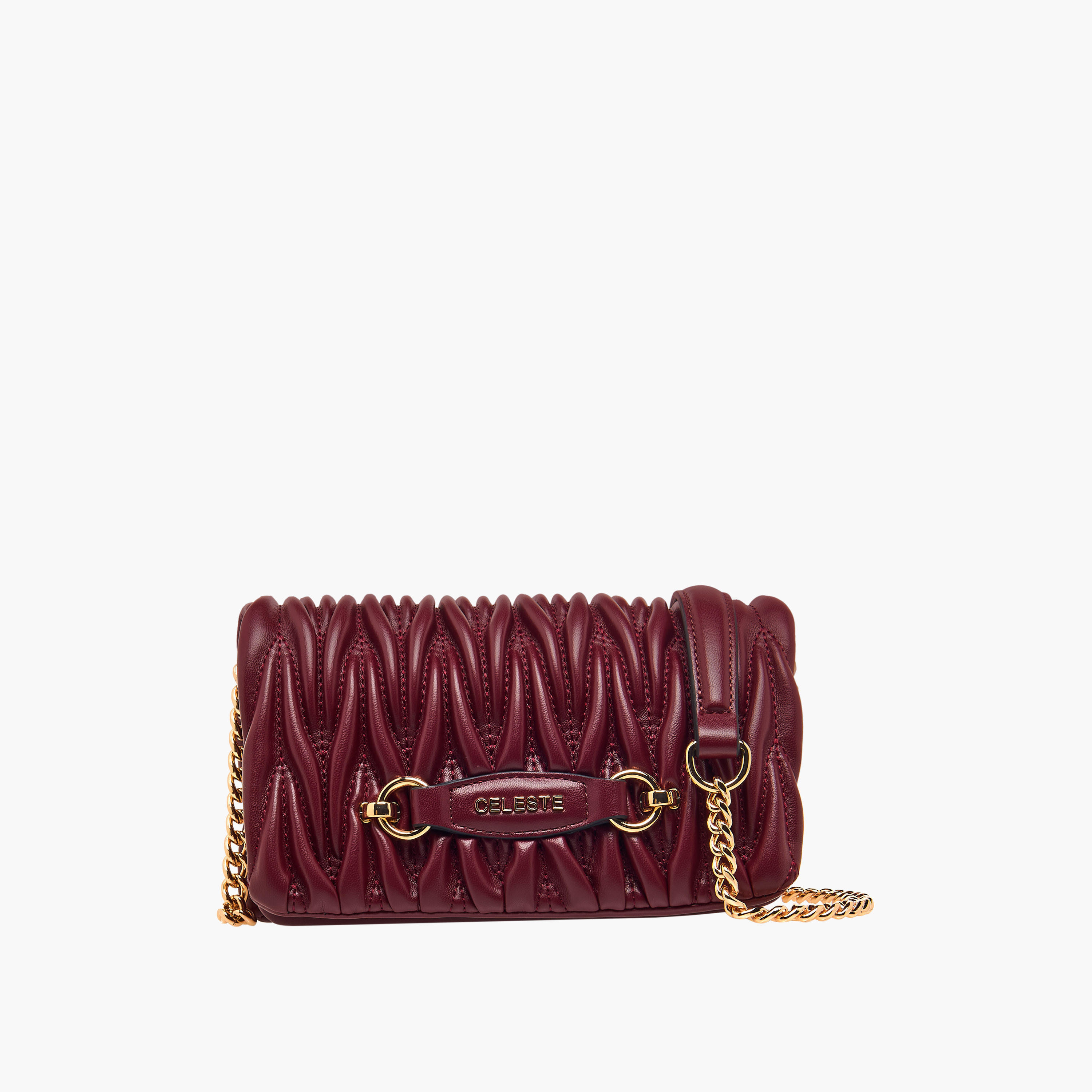 Celeste Quilted Crossbody Bag with Chain Strap-women-bagsandwallets-handbags-image-1